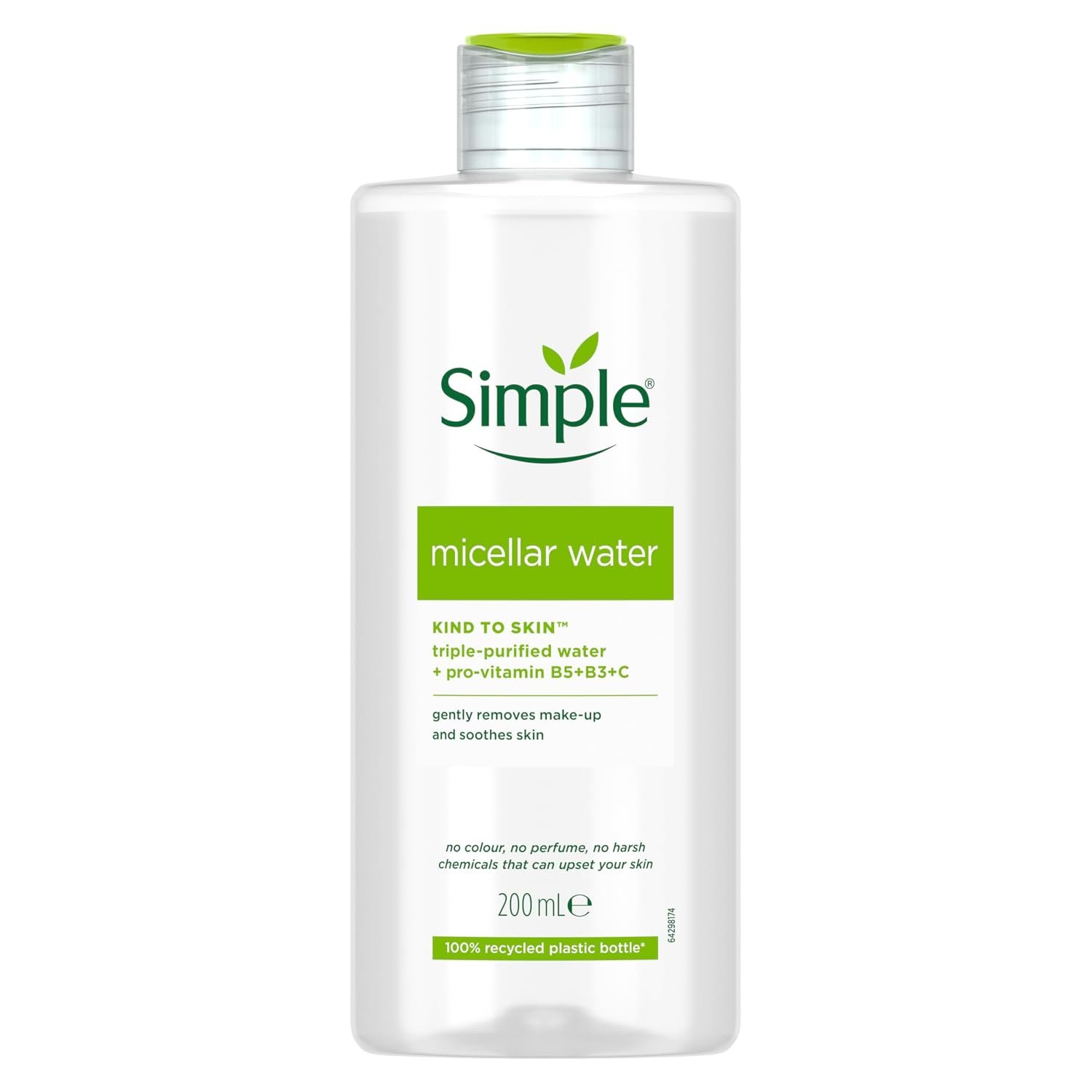 Simple Kind To Skin Micellar Cleansing Water 200 ml | Gently Removes Make-Up & Hydrates | For All Skin Types thumbnail