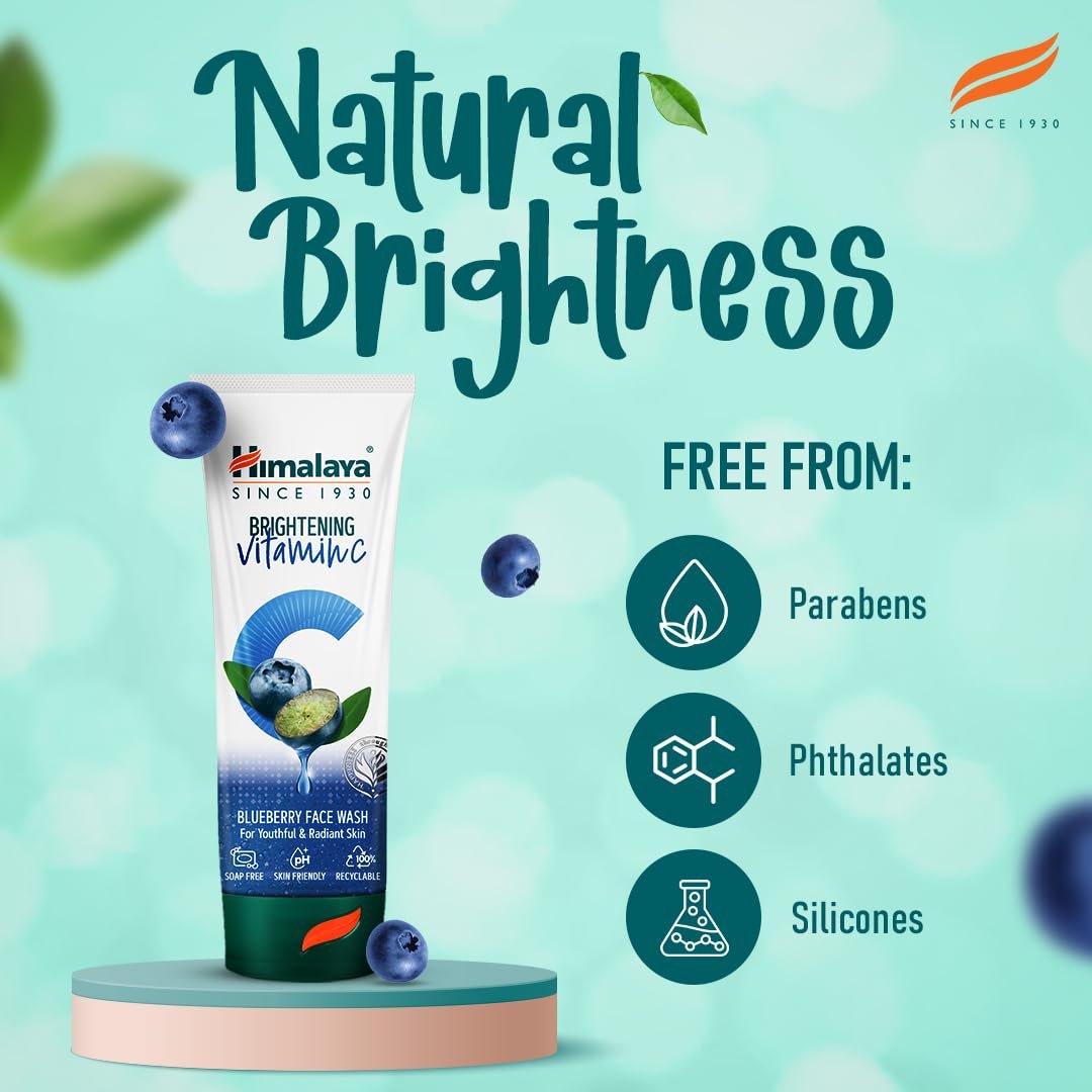 Himalaya Brightening Vitamin C Blueberry Face Wash | Vitamin C, Blueberry & Niacinamide | Brightness for Youthful Radiant Skin |  50ml thumbnail