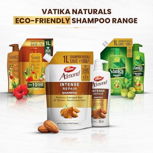 Dabur Almond Shampoo - 650 ml | For Nourished & Smooth Hair | Intense Nourishment | Helps in Hair Strenghtening | With Almond-Vita Complex & Milk Extracts thumbnail