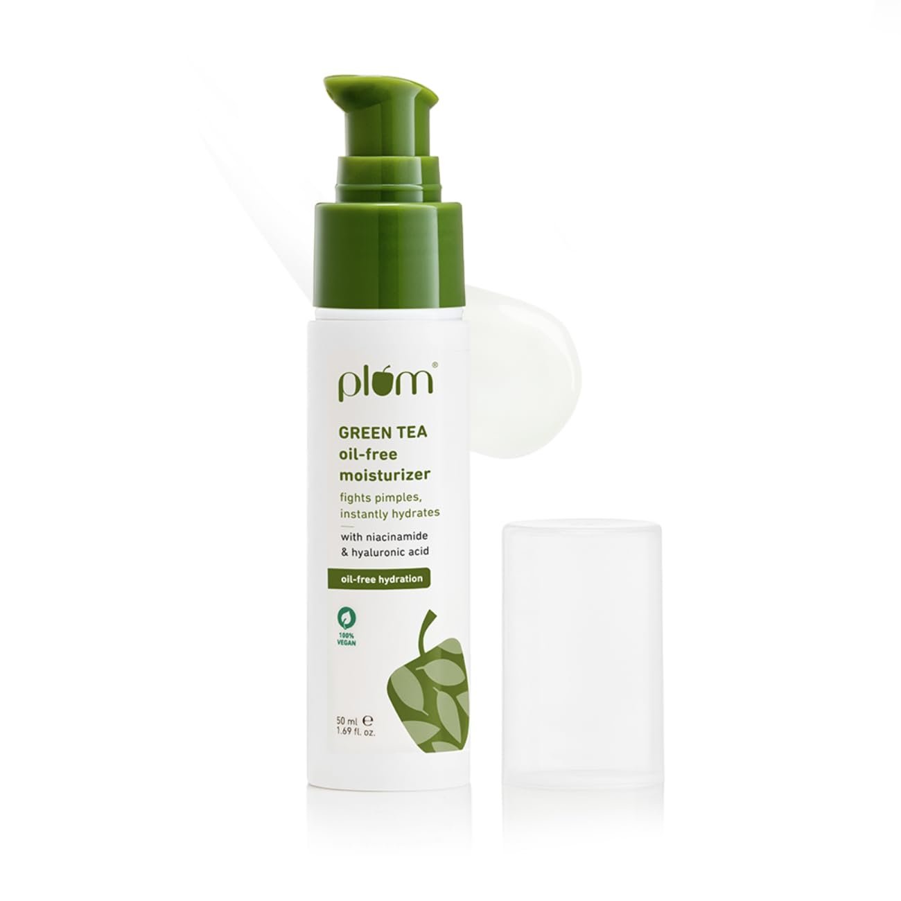 Plum Green Tea Oil-Free Face Moisturizer | With Niacinamide & Hyaluronic Acid | Fights Pimples & Hydrates | Fades Blemishes & Brightens Skin | Non-Sticky & Long-Lasting Moisturizer for Face