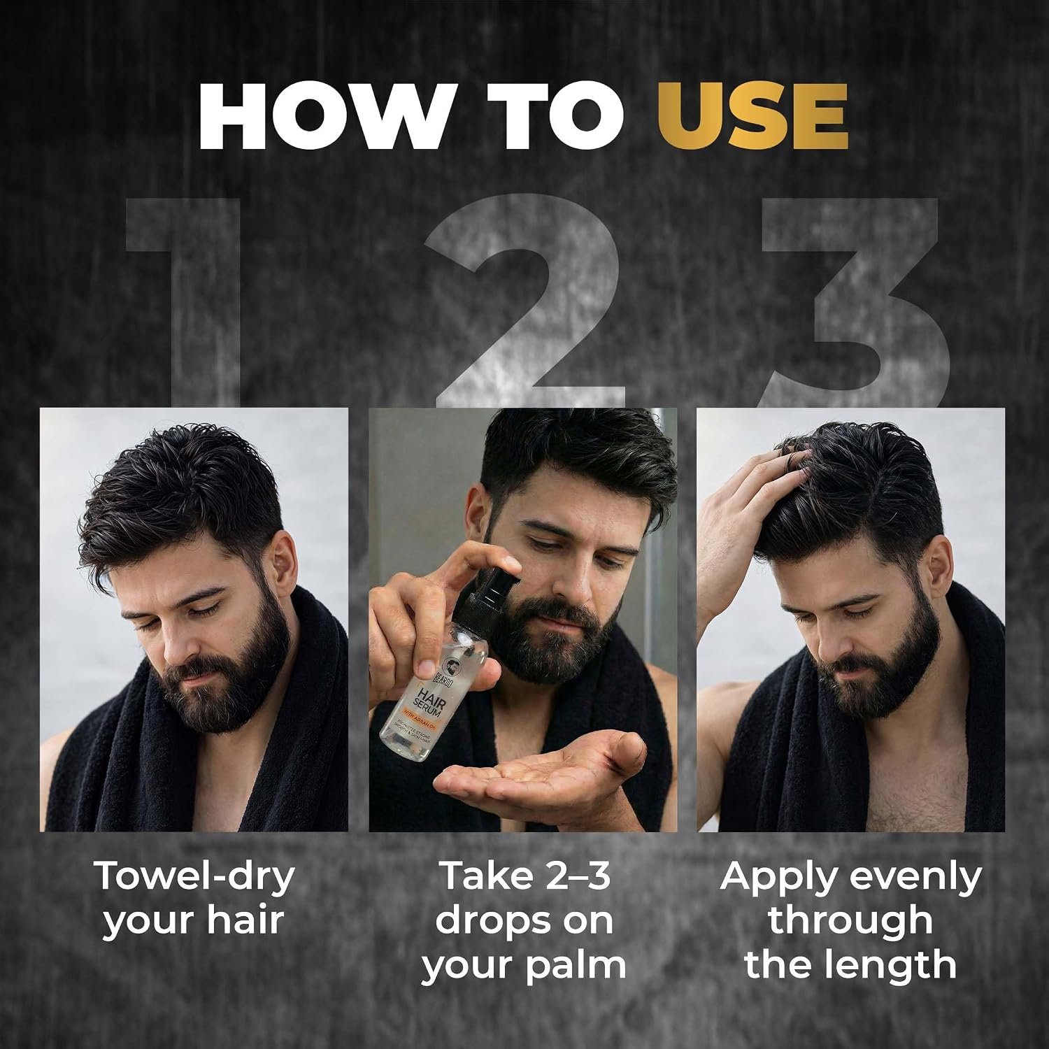 Beardo Hair Serum 50ml for Instant Shine & Anti-frizz with Argan Oil, Made for Men's Hair, Frizz-Free Hair Serum for Men thumbnail