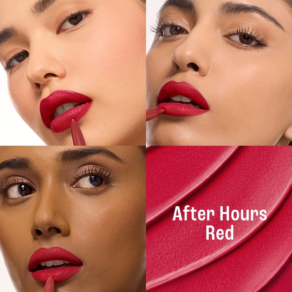 Lakme 9to5 Hya Beach Edit, Lipstick + Liner Duo, Afterhours Red, Infused with Hyaluronic Acid, Vitamin E, Jojoba Oil, Comfortable Matte Finish, SPF Powered, Hydrating Lipstick, 2+0.2 g thumbnail