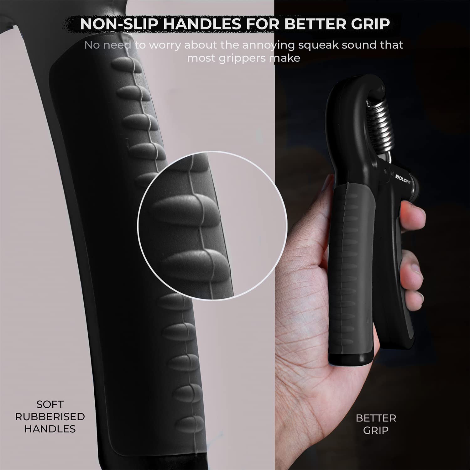Boldfit Hand Gripper for Men & Women Hand Grip Strengthener for Forearm, Wrist & Finger Workout Fitness Equipment for Home & Gym Training thumbnail