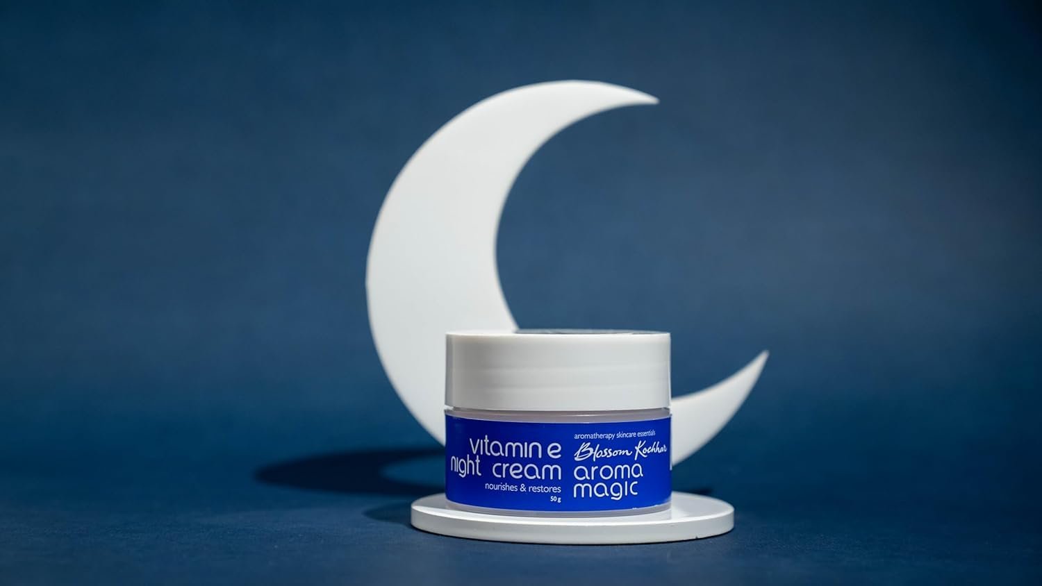 Aroma Magic Vitamin E Night Cream| Repairs, replenishes, & lightens blemishes| Carrot & lotus extract, sunflower oil, shea butter, geranium & patchouli essential oil| All Skin Type -50g thumbnail