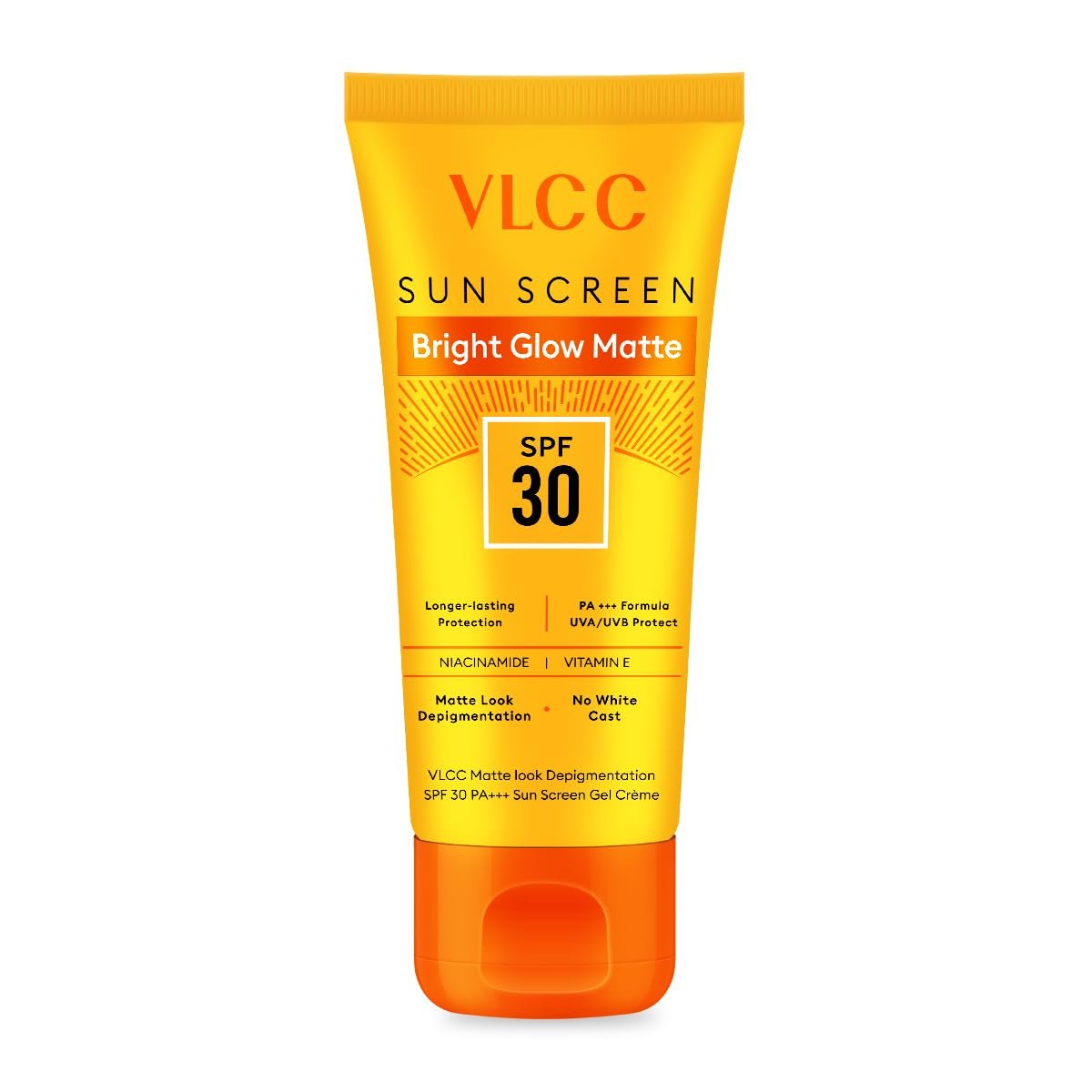VLCC Bright Glow Matte SPF 30 Sunscreen with PA+++ | Non-Greasy Tinted Formula with Niacinamide, Vitamin E & Grapefruit Extract | 50g thumbnail