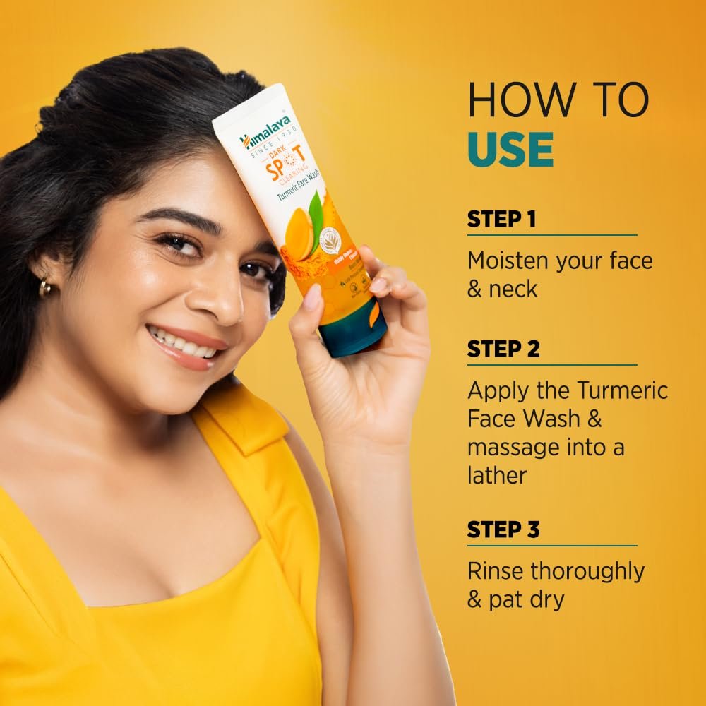 Himalaya Dark Spot Clearing Turmeric Face Wash | For glowing skin with Niacinamide | Suitable for all skin types |  For Men & Women | 100ml thumbnail