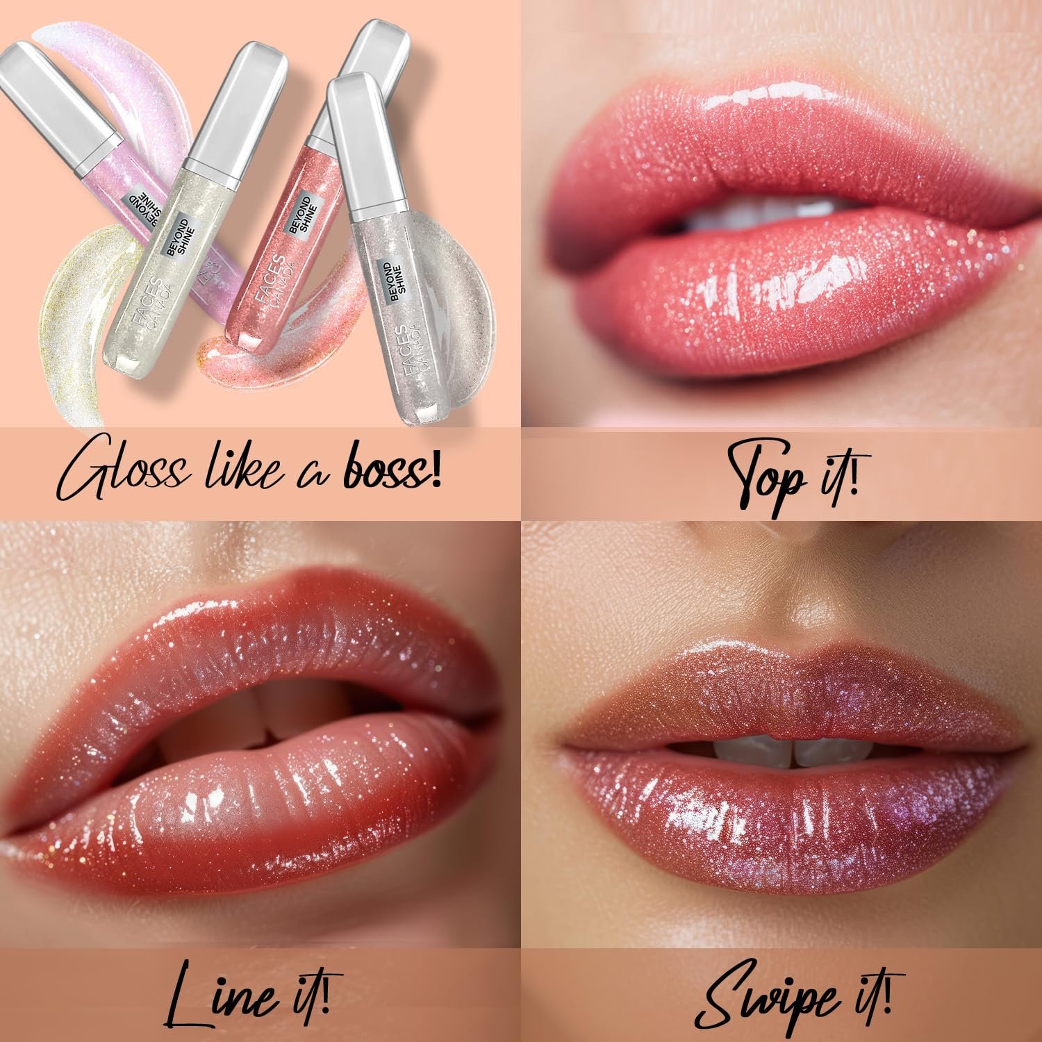 FACESCANADA Beyond Shine Lip Gloss - Baebe 03, 3.8Ml | Lightweight Non-Sticky Luxurious Texture For Glossy Lips | Instant Shine | Fuller, Supple & Plump Lips | 24Hr Hydration thumbnail