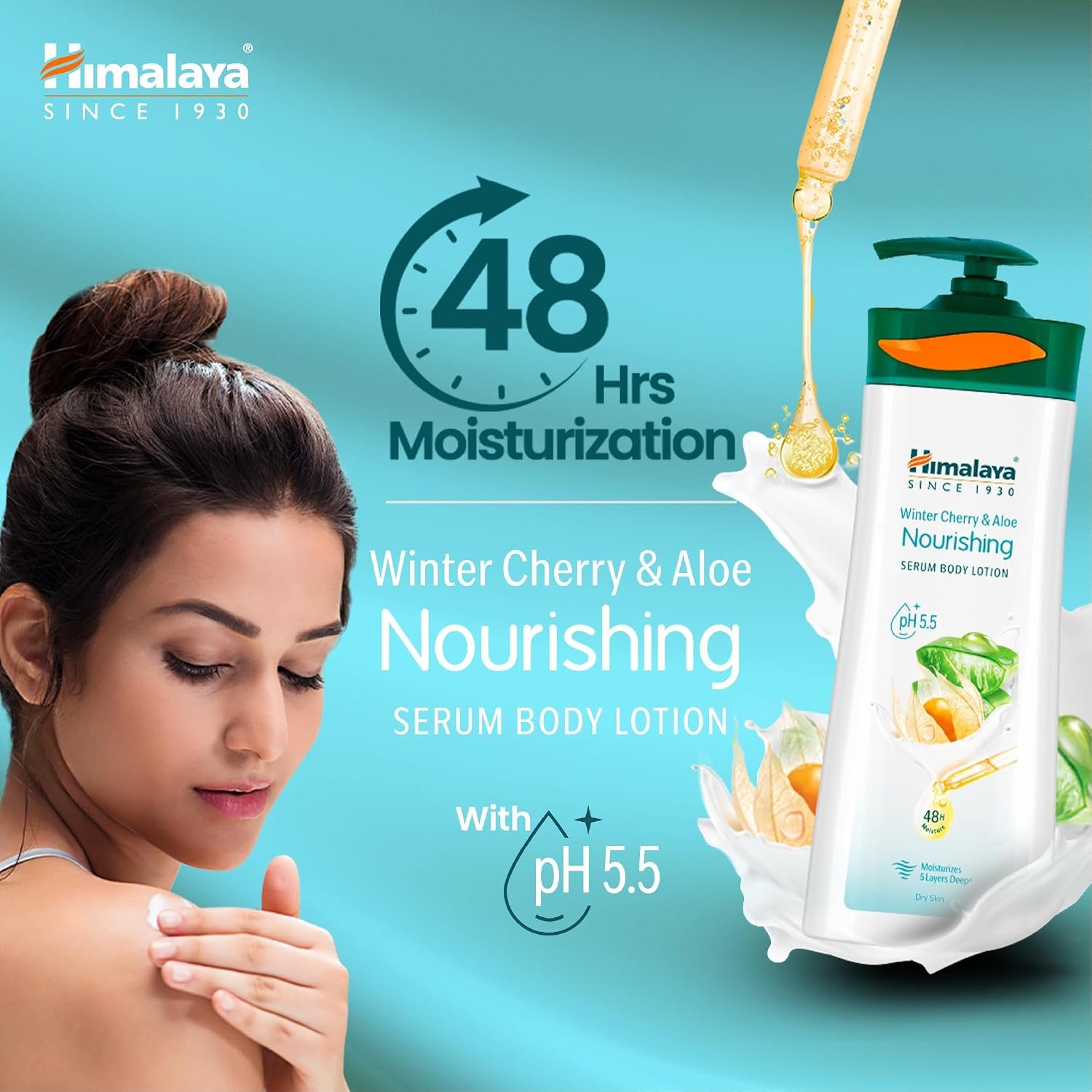 Himalaya Winter Cherry & Aloe Nourishing Serum Body Lotion| 400ml| Winter Cherry | Aloe Vera Extracts| Heals & Nourishes Dry Skin | thumbnail