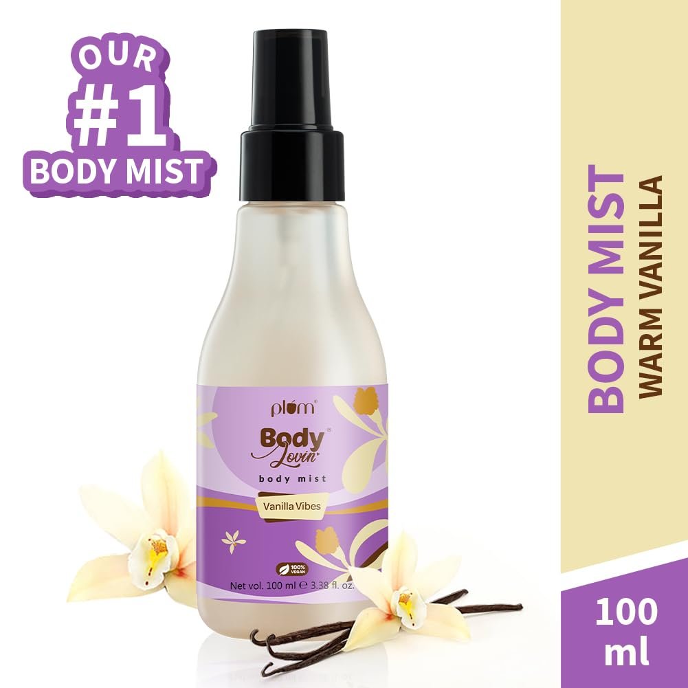 Plum Bodylovin' Vanilla Vibes Body Mist for Women | Long Lasting Vanilla Fragrance with Warm & Cozy Vanila Scent |Body Spray - 100ml thumbnail