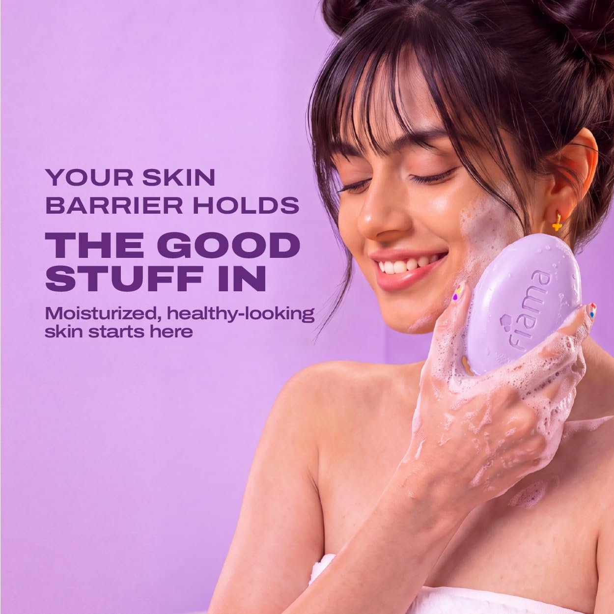 Fiama Skin Barrier Strengthening Moisturizing Soap Bars|Clinically Proven |With Pro-Ceramides|Japanese Hokkaido Milk & Berries 625g (Pack of 5)| thumbnail
