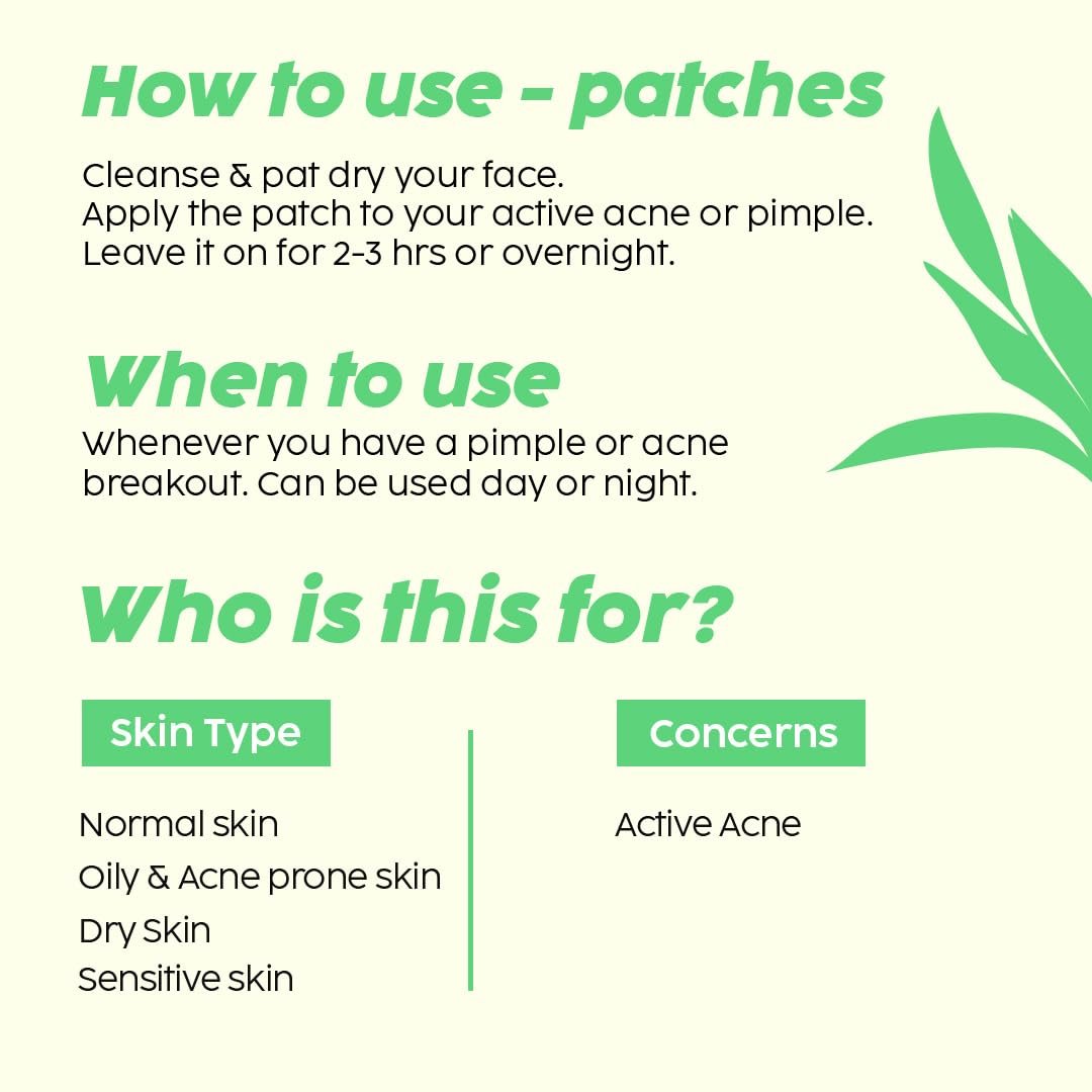 PLIX The Plant Fix Acne Patches | 0.5% Salicylic Acid + 100% Hydrocolloid | Transparent, Ultra-Thin & Waterproof Pimple Patches | 2 Sizes for Acne-Prone Skin | 36 Patches thumbnail