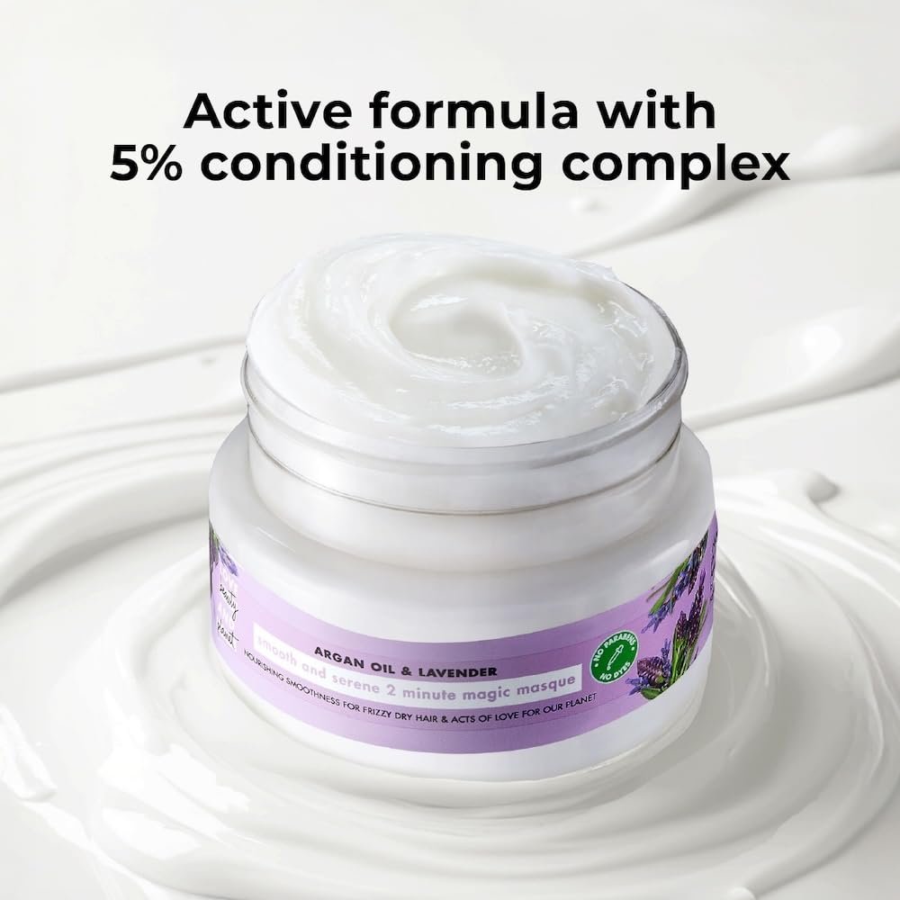 Love Beauty and Planet Argan Oil & Lavender Magic Mask for Smooth Frizz Free Hair|No Sulfates,No Paraben|100 Millilitre thumbnail