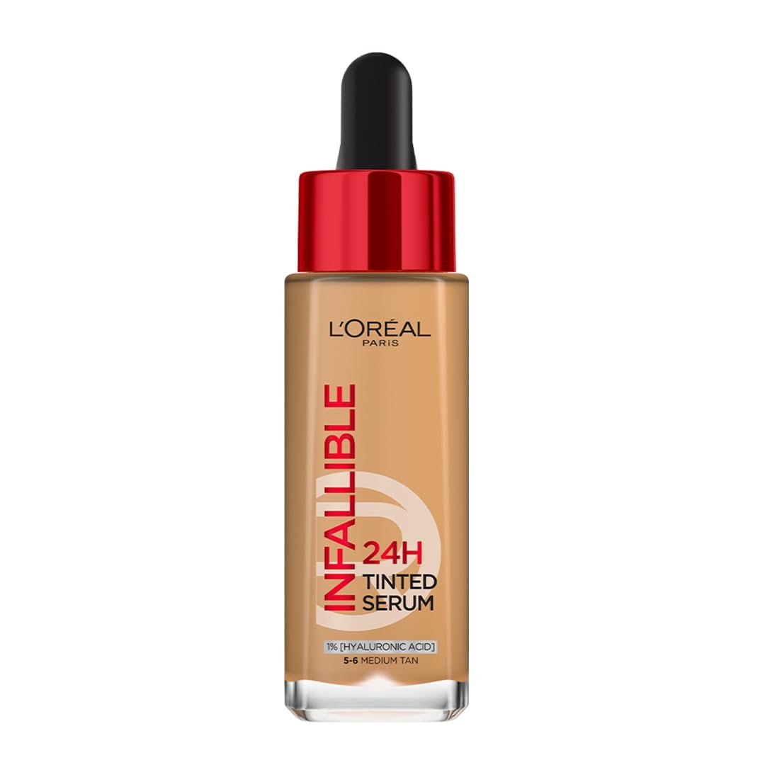 L’Oreal Paris Infallible 24H Tinted Serum Foundation, 5-6 Medium Tan