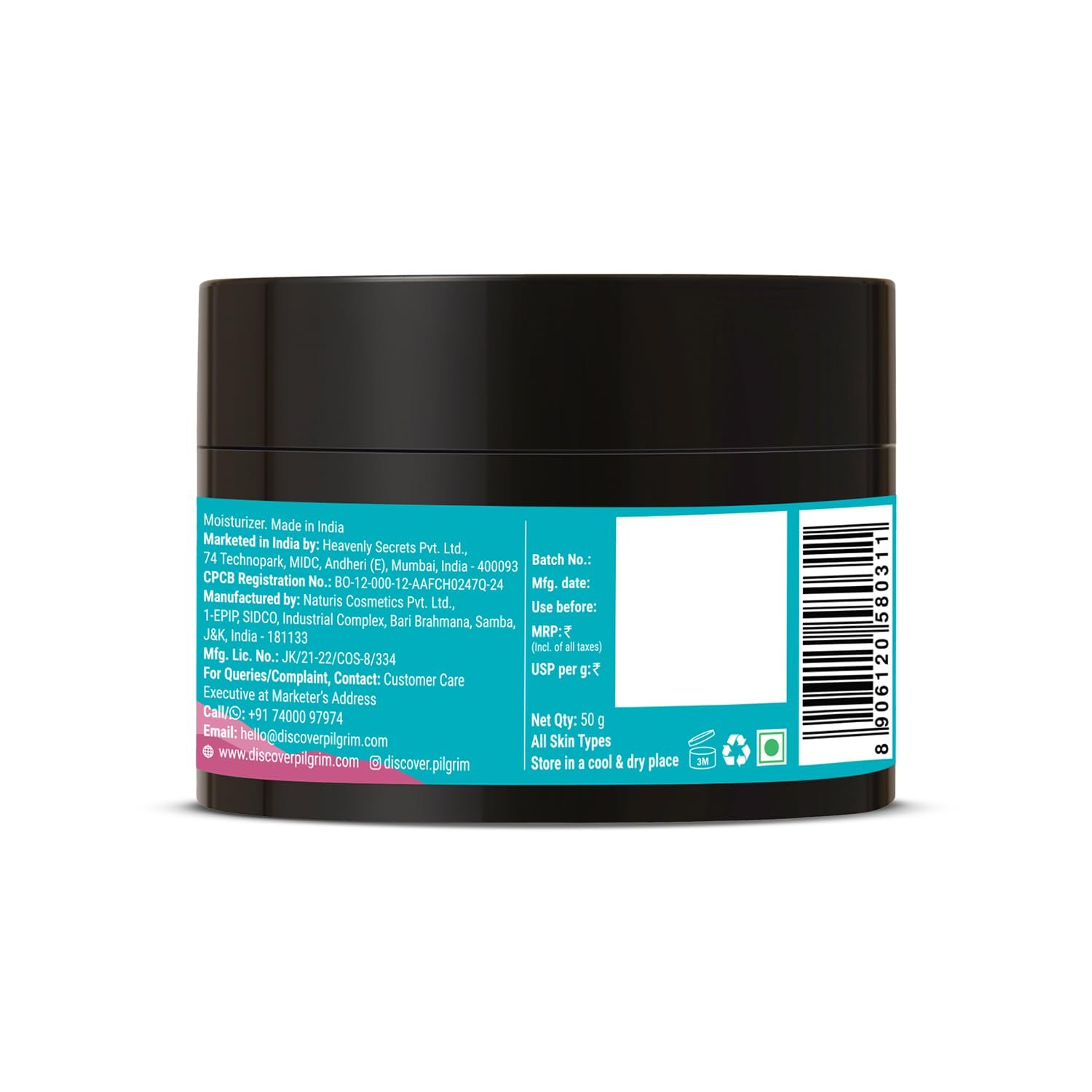 PILGRIM French Red Vine Youthful Glow Moisturizer SPF 30 with Vitamin C, Rosehip Oil For Anti Ageing, Sun Protection PA+++, Daily Use, Dry, Oily, Combination Skin, Men & Women, 50g thumbnail