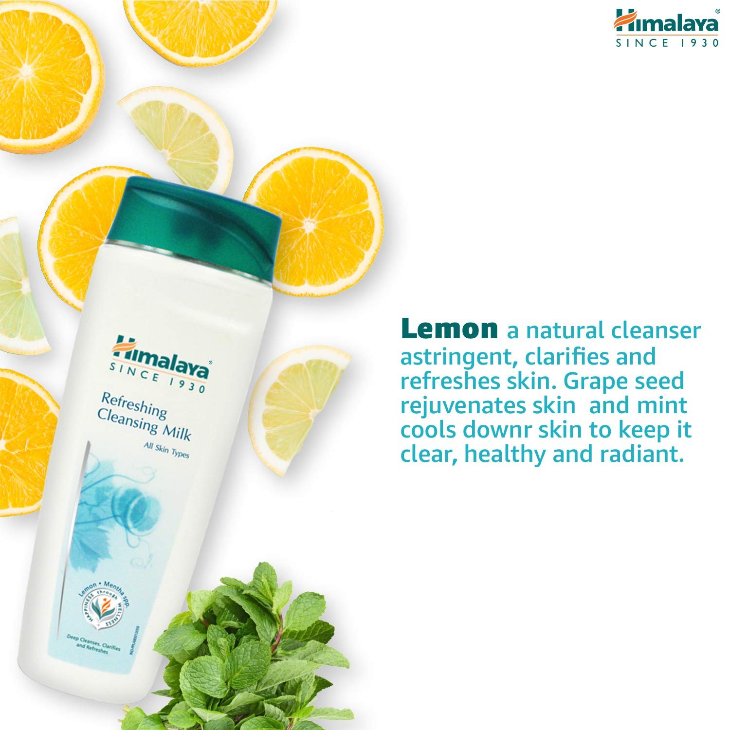 Himalaya Herbals Refreshing Cleansing Milk – Gentle Facial Cleanser & Makeup Remover for Soft, Fresh & Clean Skin, 100ml thumbnail