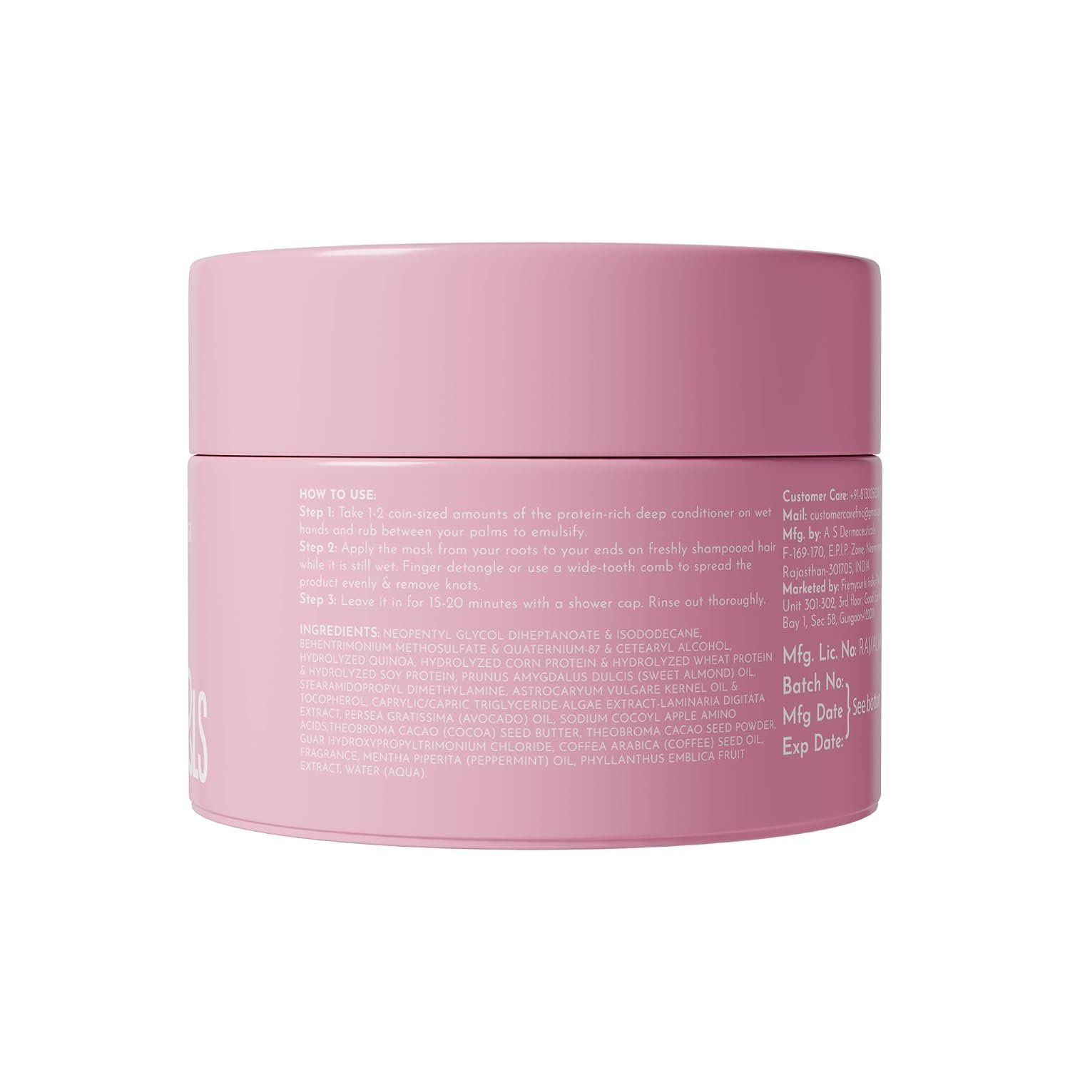 Fix My Curls Protein-Powered Deep Conditioning Hair Mask| Avocado Oil, Amla for Strengthening, Hydrating & Restoring Curls| Enhances Bounce, Adds Shine, & Boosts Elasticity| 50g thumbnail