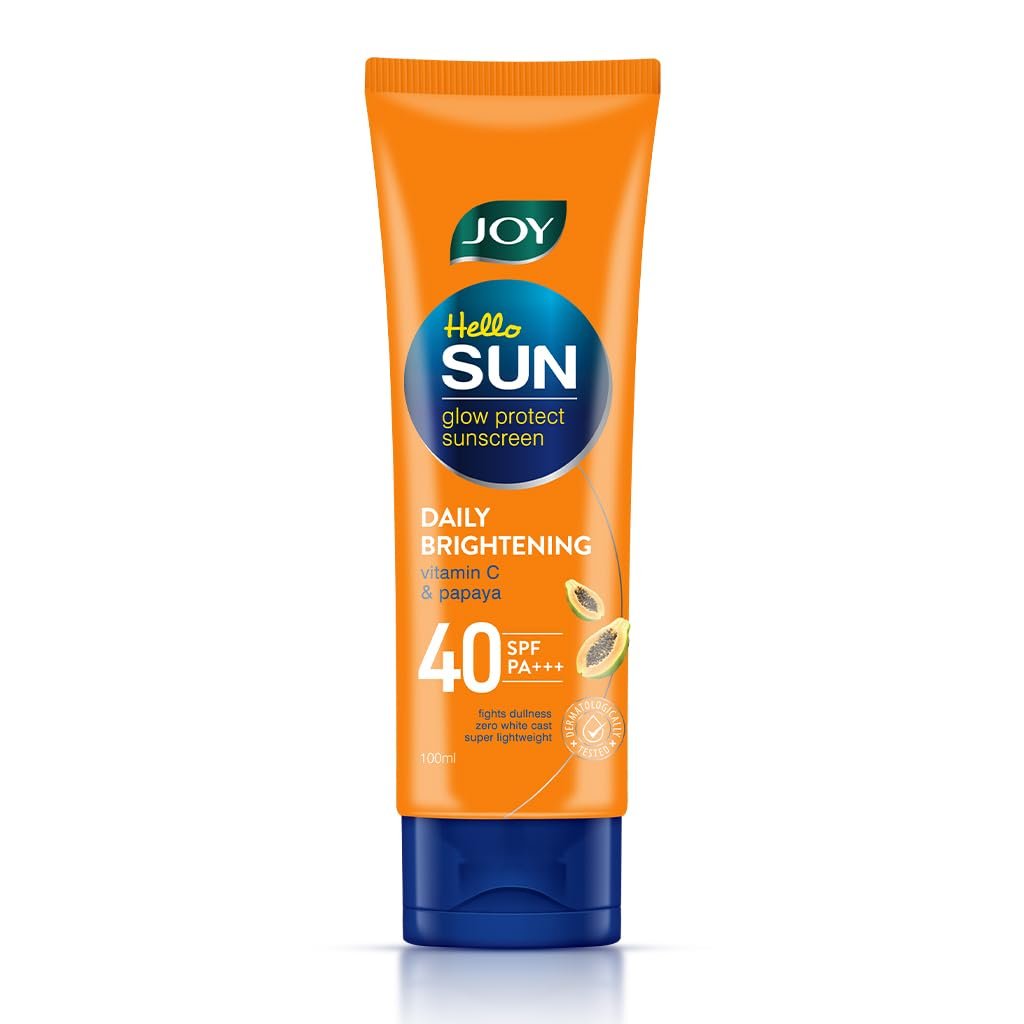 Joy Anti Tan SPF 40 Face & Body Sunscreen with 97% Sun Protection & Prevents Skin Darkening (100ml) | INVIVO Tested | Lightweight, Water Resistant & Leaves Zero White Cast |