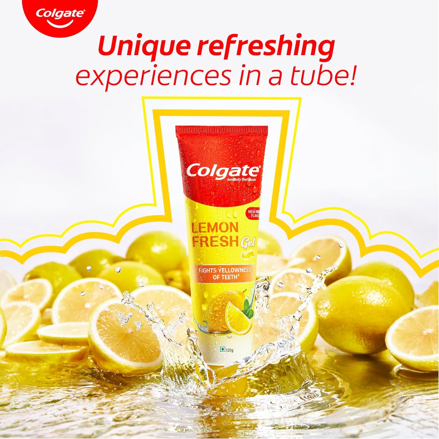 Colgate Lemon Fresh Gel Toothpaste | Tooth Paste Fights Yellowness of Teeth | Colgate Paste Toothpaste with New Fresh Flavor (240gm) thumbnail