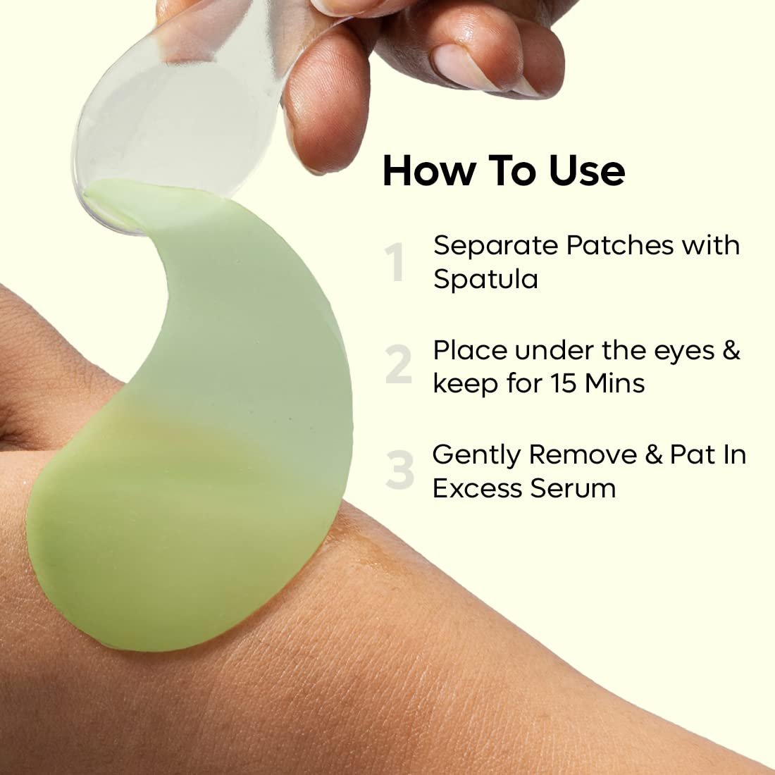 mCaffeine Green Tea Hydrogel Under Eye Patches for Dark Circle, Fine Lines & Wrinkles Reduction | Cooling Under Eye Patch Mask for Instant De-Puffing | 30 Pairs thumbnail