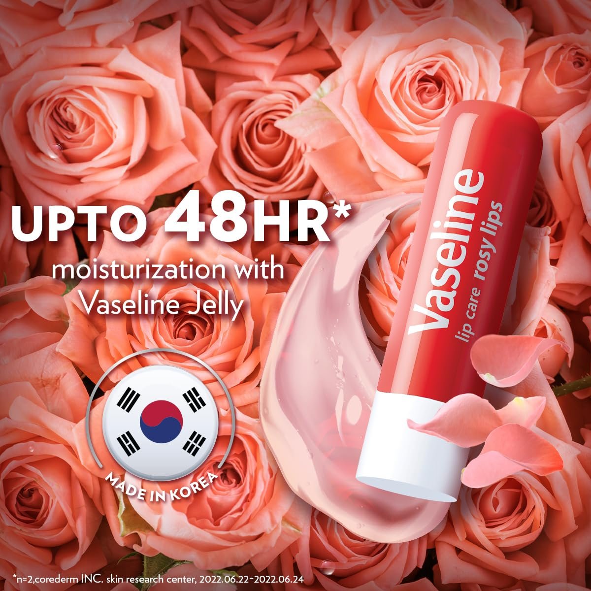 Vaseline Lip Care | Rosy Lips Tinted Lip Balm Stick | up to 48Hr moisturization | with almond oil & rose extract | made in South Korea | 4.8g thumbnail