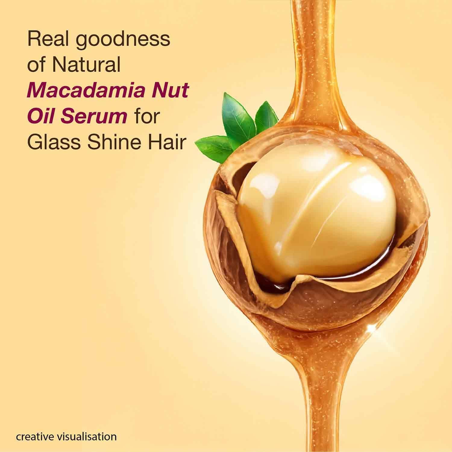 Nyle Serum Shampoo with Macadamia Oil | Glass Shine Hair Shampoo for Smooth, Soft & Shiny-Looking Hair | 340ml thumbnail