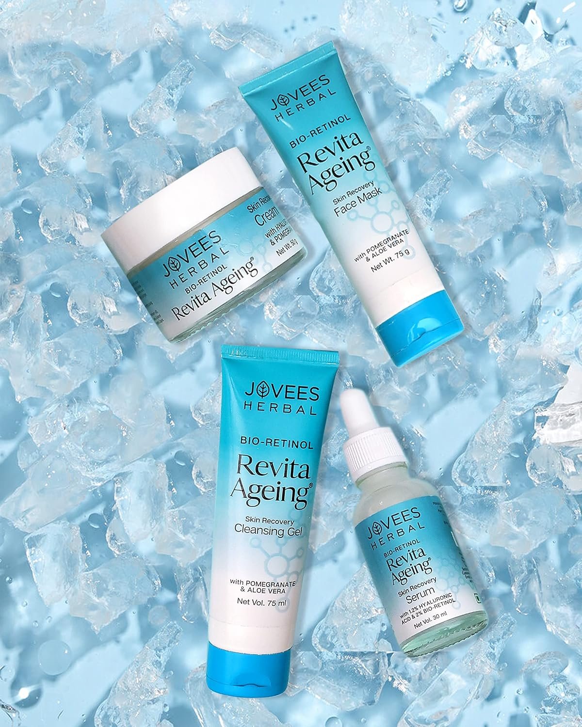 Jovees Herbal Bio-Retinol Revita Ageing Cleansing Gel To Reduce Fine Lines & Wrinkles 75ml thumbnail