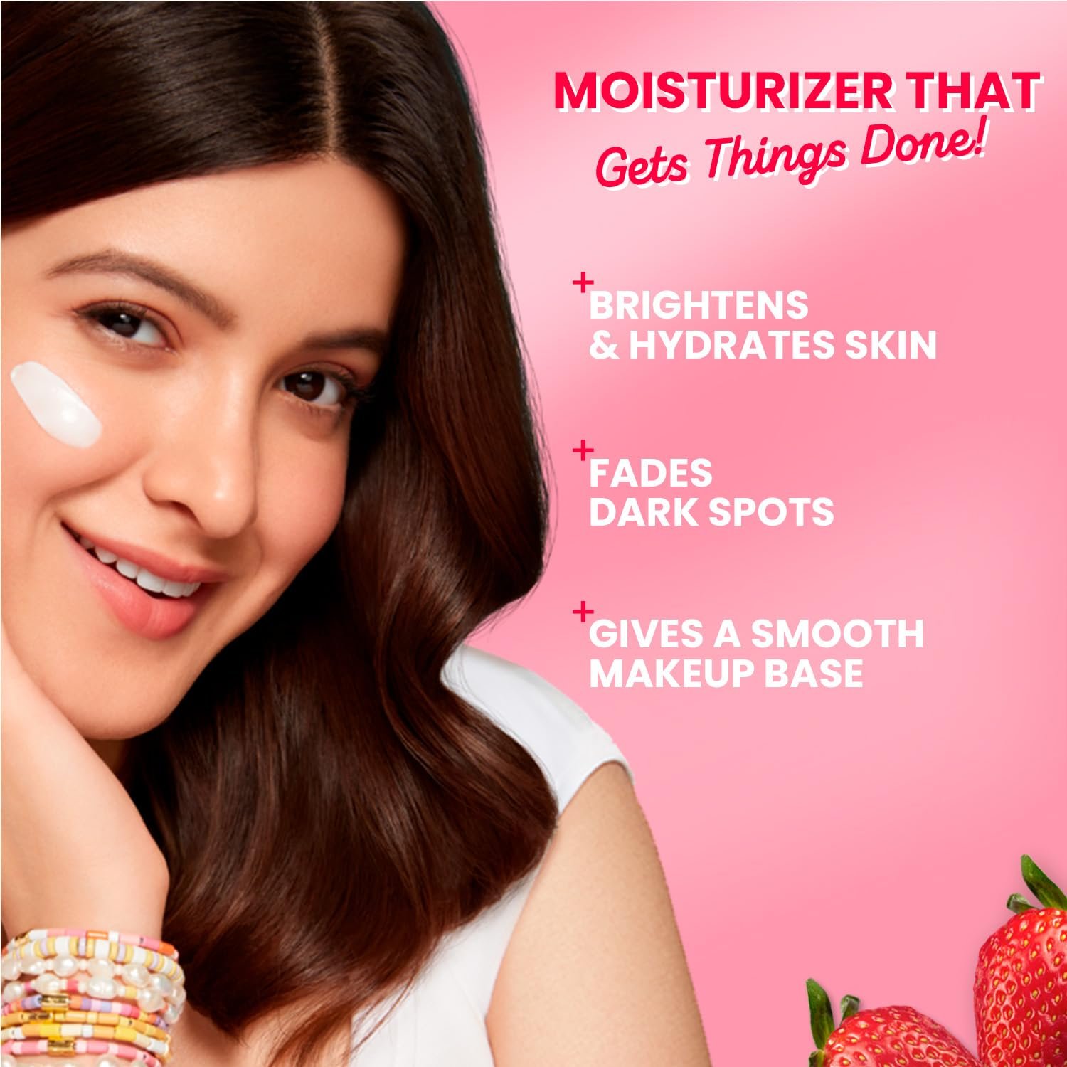 Dot & Key Strawberry Brightening Moisturizer | Niacinamide, Peptides & Hyaluronic Acid, Non-sticky, Brightens Skin, Intense Moisturization 80g thumbnail