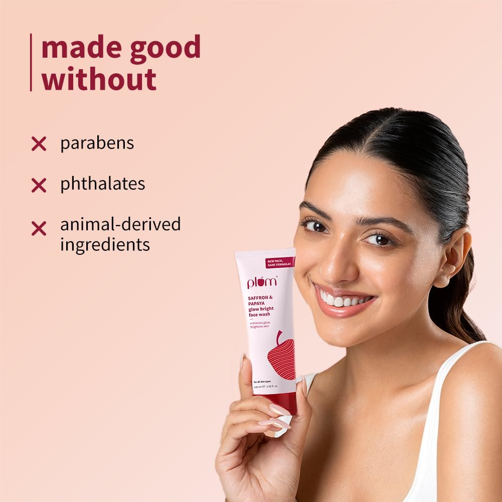 Plum Saffron & Papaya Glow & Brightening Face Wash with Vitamin B5 100ml thumbnail