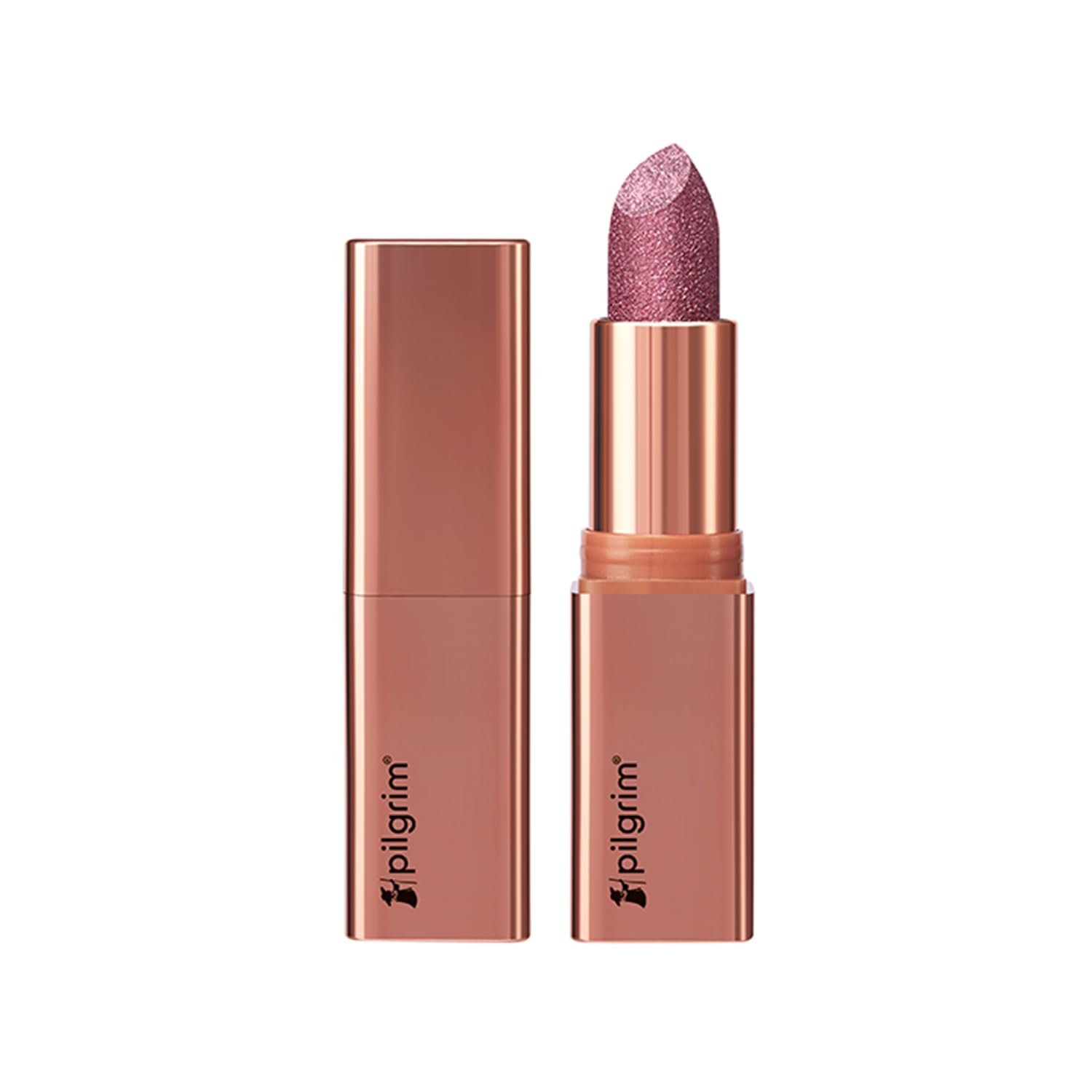 Pilgrim Glitter Lipstick For Women 4.2gm | Dubai Luxe Lifestyle - Her Highness Shade | Lipstick Infused with Vitamin E & Olive Oil | Glitter Formula With Matte Finish | Non Drying | thumbnail