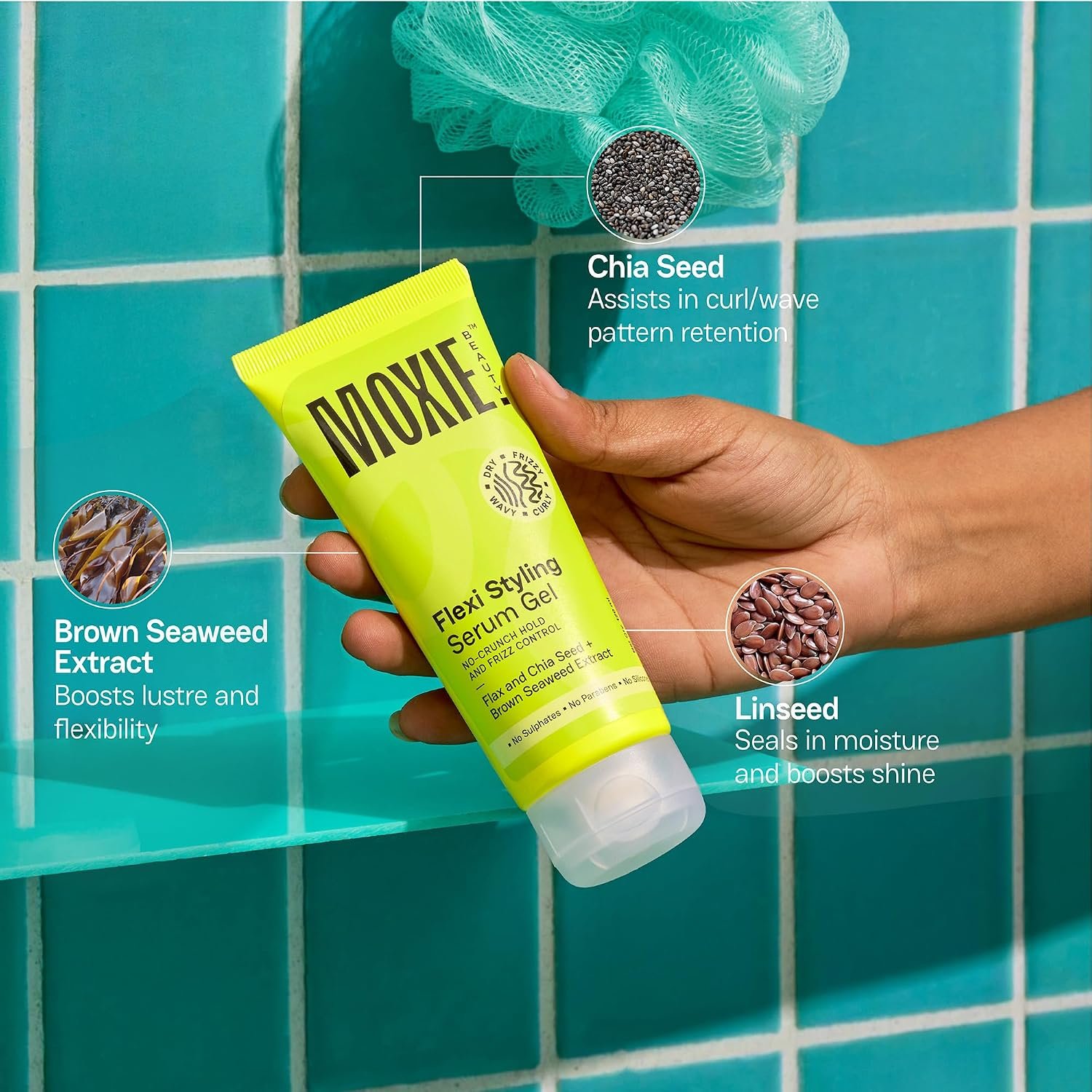 Moxie Beauty Flexi Styling Serum Gel | Medium Hold & 94% Users Reported Frizz Reduction | Non-Crunchy, Non-Sticky | For Frizzy, Dry, Wavy, Curly Hair | Sulphate, Paraben & Silicone Free|50ml thumbnail