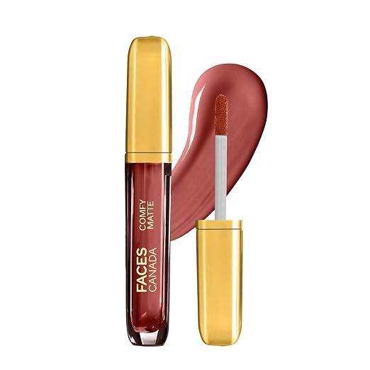 FACES CANADA Comfy Matte Liquid Lipstick - For The Win 08, 3.8 ml | Comfortable 10HR Longstay | Intense Matte Color | Almond Oil & Vitamin E Infused | Super Smooth | No Dryness | No Alcohol thumbnail