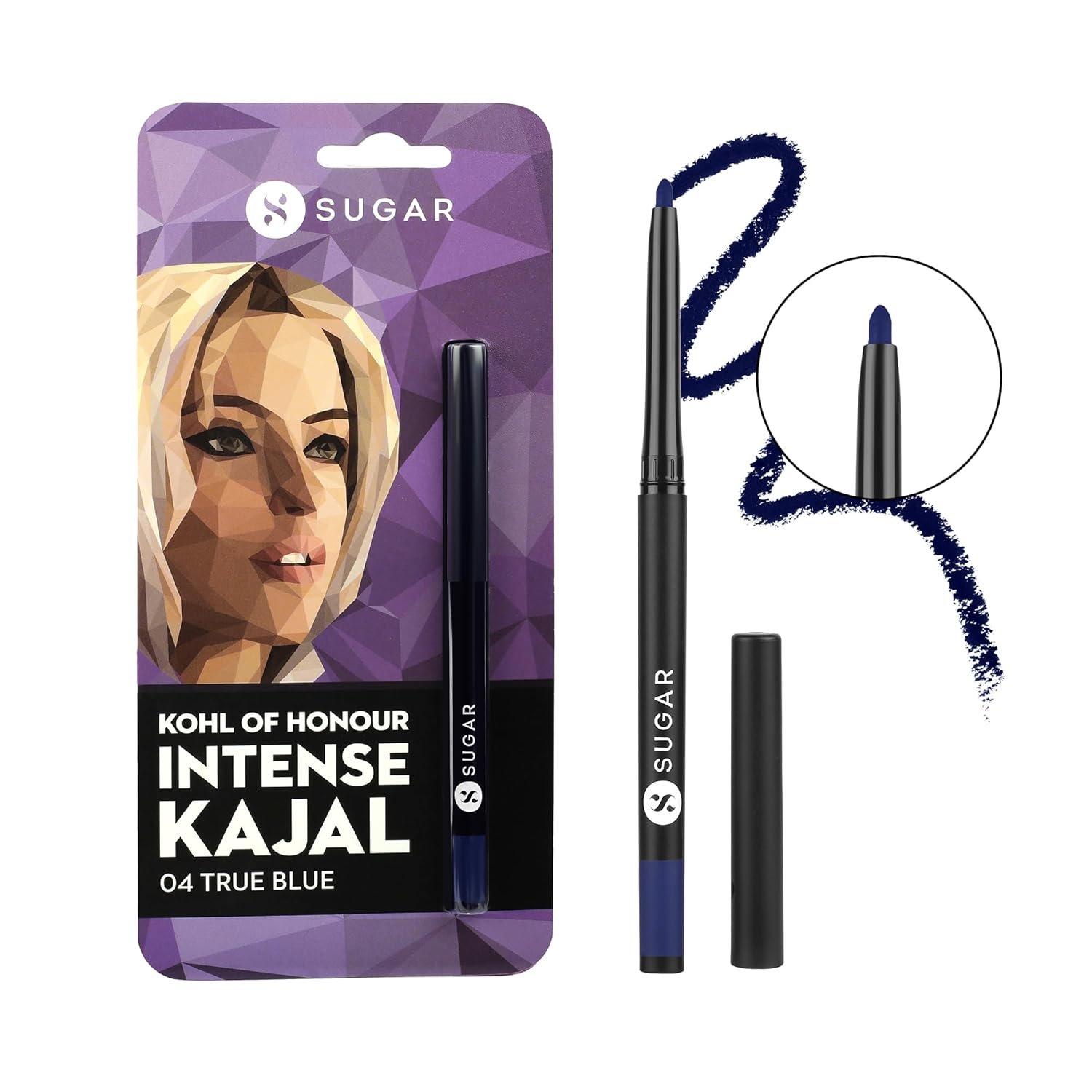 SUGAR Cosmetics Kohl Of Honour Intense Matte Kajal | Waterproof & Smudgeproof | Lasts upto 10hrs | 0.25gm - 04 True Blue thumbnail