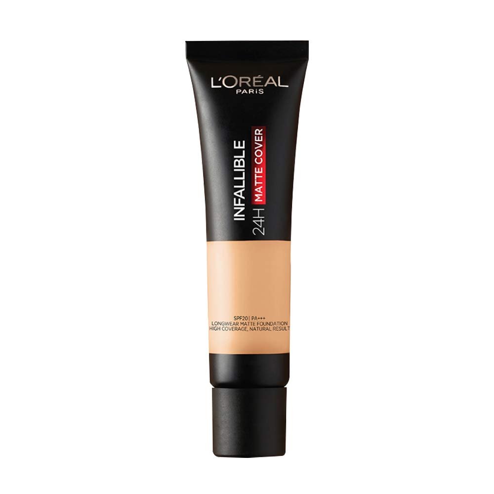 L'Oreal Paris Liquid Foundation, Waterproof, Sweatproof And Heatproof, Oil-Control, Infallible 24H Matte Cover, 257 True Sun , 35 Ml
