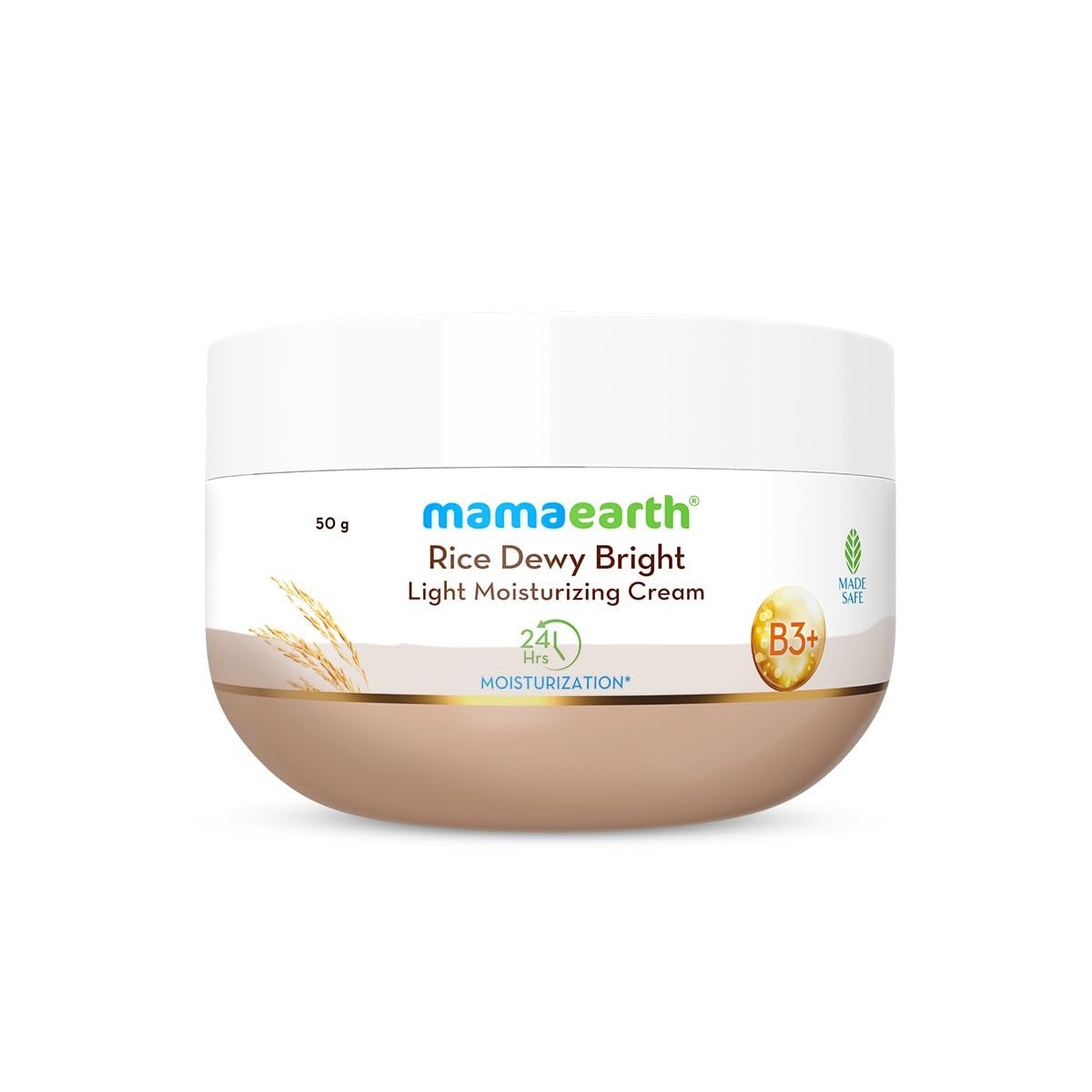 Mamaearth Rice Dewy Bright Light Moisturizing Cream  50g