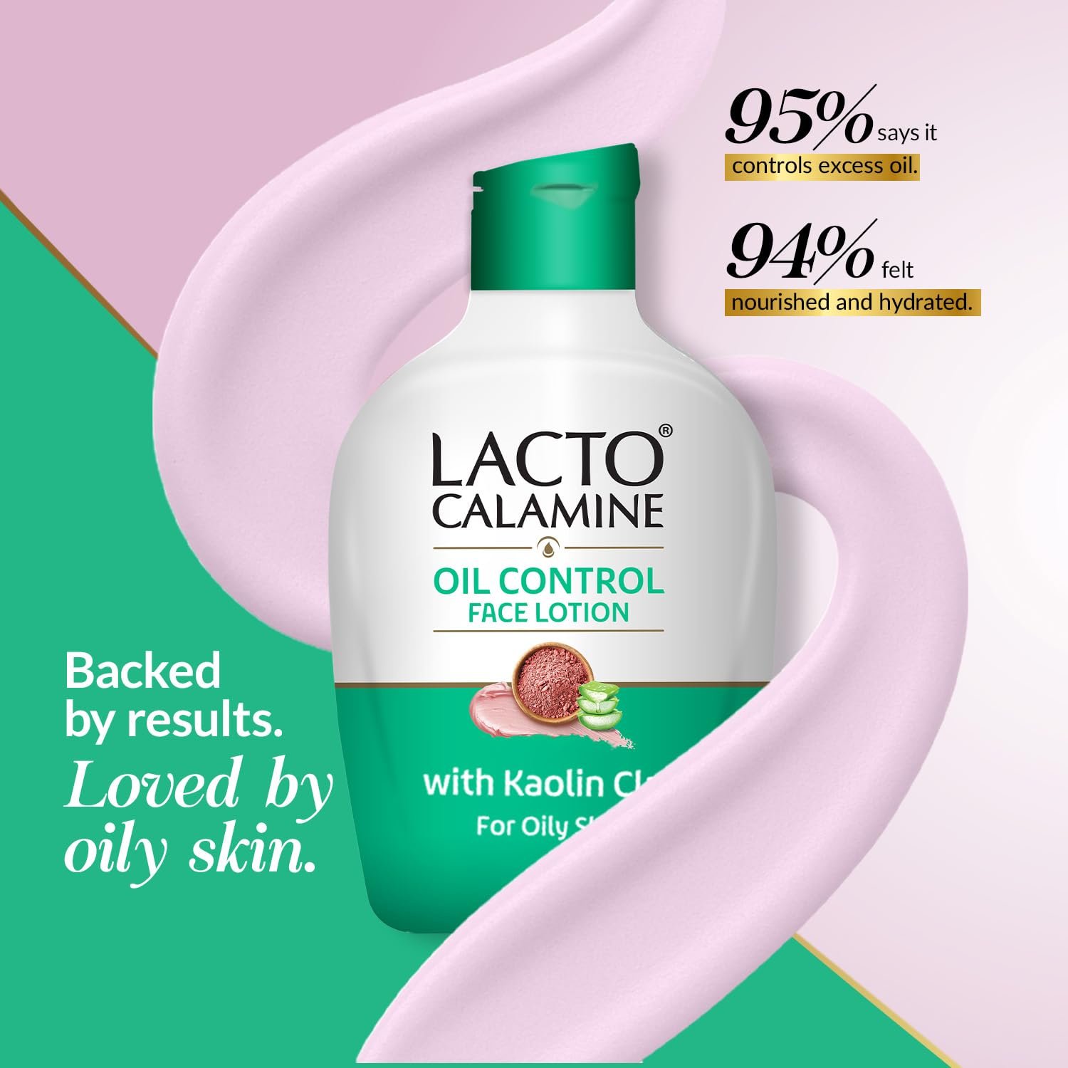 Lacto Calamine Face Lotion | 120ml | Daily Moisturizer For Face - Combination To Normal Skin | Kaolin Clay & Aloe Vera | Abosrbs Excess Oil  | Body Lotion thumbnail