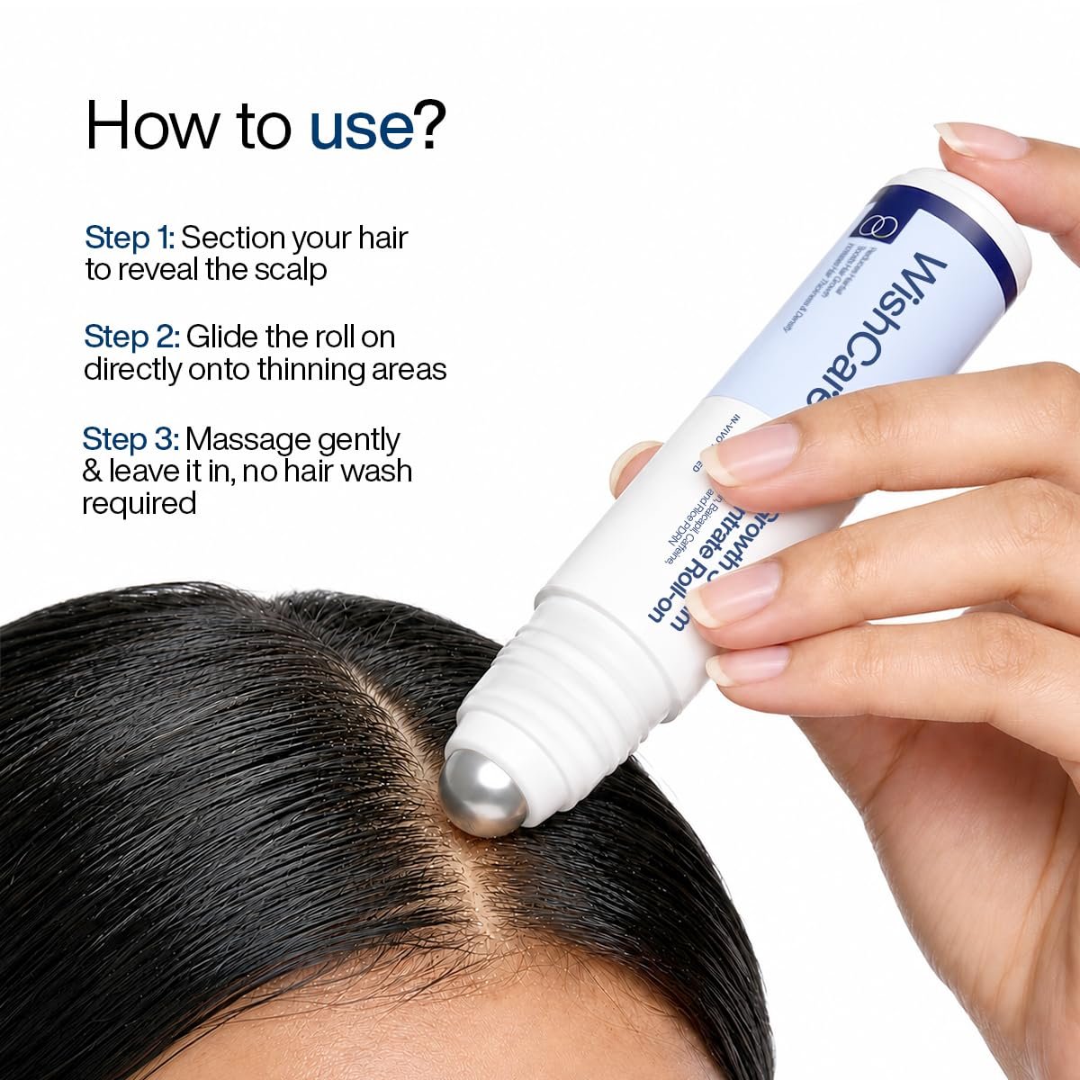WishCare Hair Growth Serum Roll On For Scalp | 94% Saw New Hair Growth | Redensyl & Rosemary Oil | 100% Saw Hairfall Reduction | In-Vivo Tested | For Men & Women | 30ml thumbnail