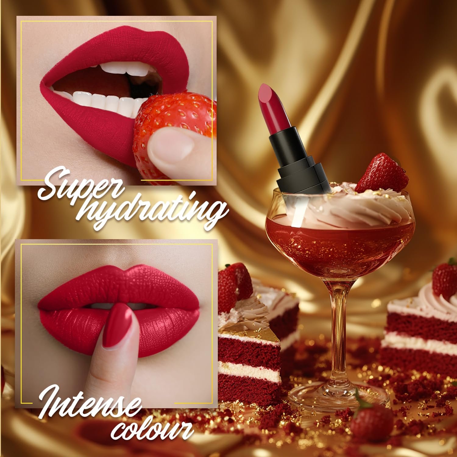 FACES CANADA Comfy Matte Wow Bullet Lipstick - Red Velvet Rush (Red) 4.2g | Smooth Matte Finish | Highly Pigmented | Long Lasting | Super Hydrating | Glides Effortlessly thumbnail