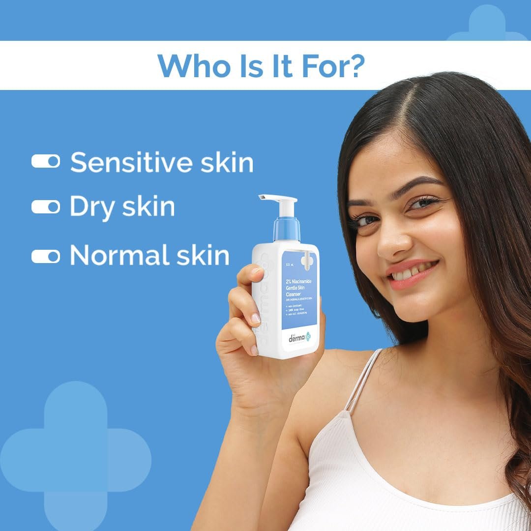 The Derma Co 2% Niacinamide Gentle Skin Cleanser for Sensitive, Dry, Normal Skin - 125 ml Non-Irritant | 100% Soap-Free | Non-Oil Stripping | Gently Cleanses Makeup thumbnail
