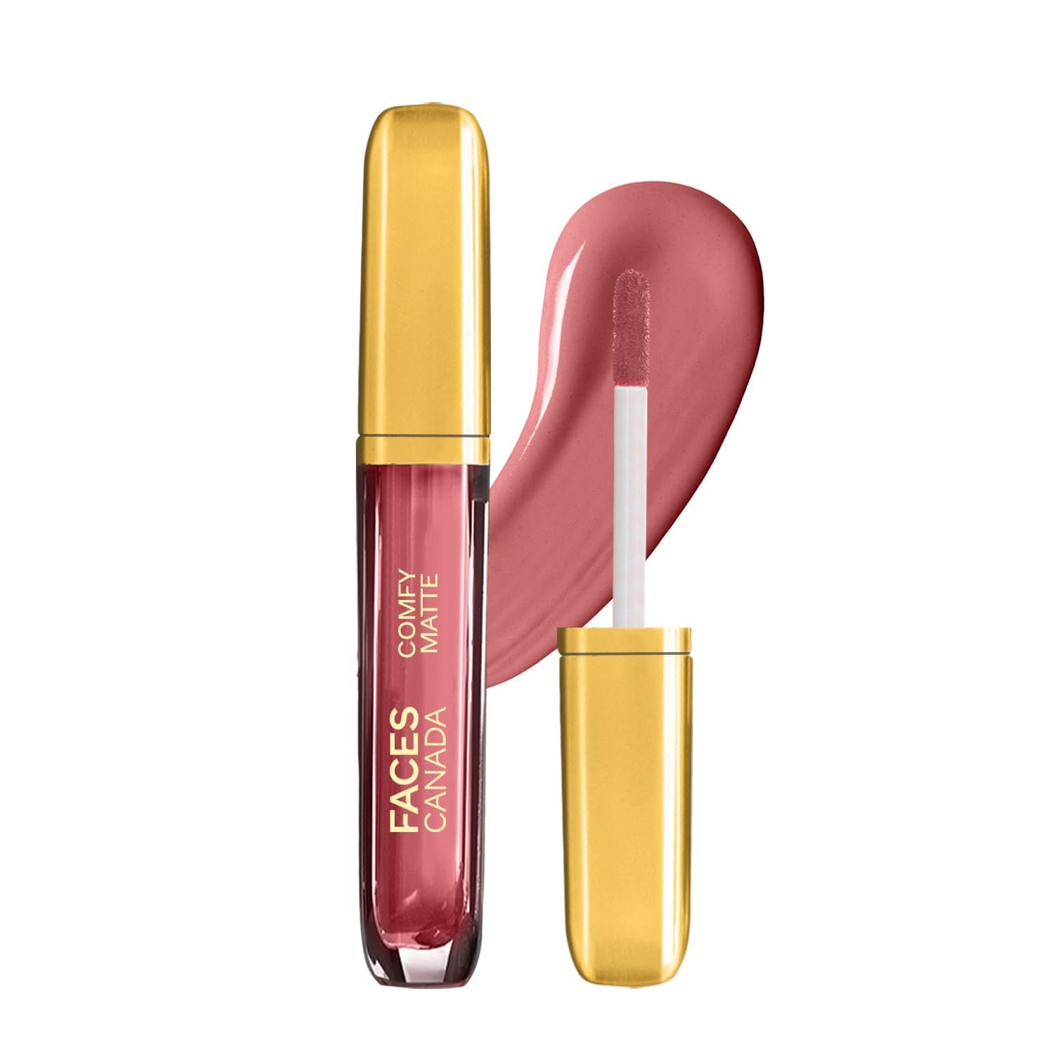 FACES CANADA Comfy Matte Liquid Lipstick - Roses For You 26, 3.8 ml | Comfortable 10HR Longstay | Intense Matte Color | Almond Oil & Vitamin E Infused | Super Smooth | No Dryness