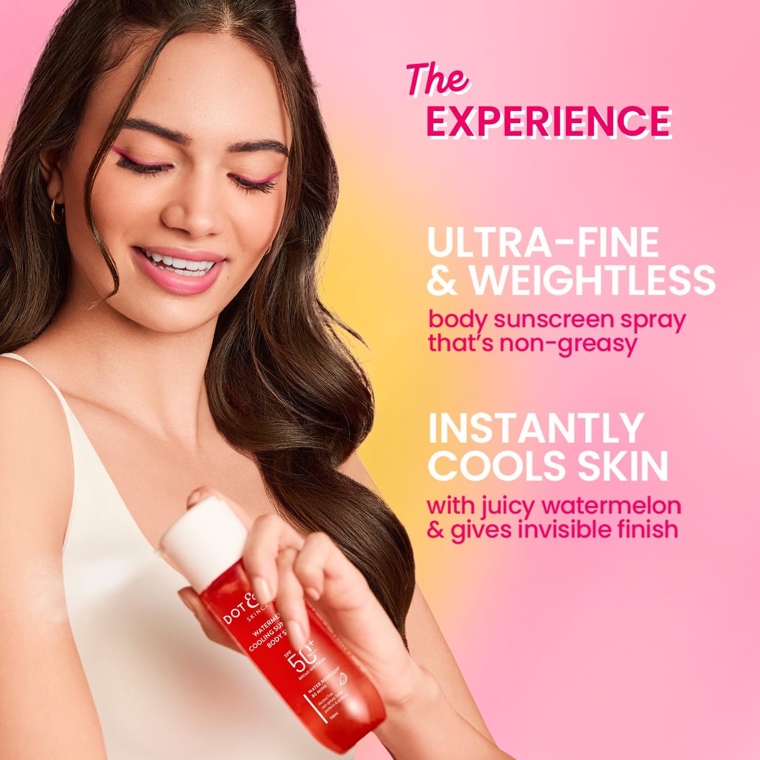 DOT & KEY Watermelon Cooling Sunscreen Body Spray Spf 50 Pa+++ For All Skin Types - 110Ml thumbnail
