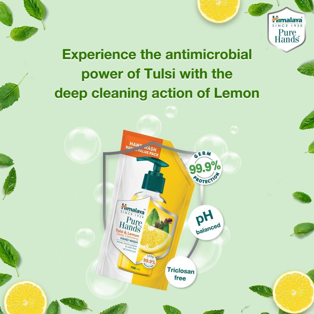 Himalaya Pure Hands | Deep Cleansing Tulsi and Lemon Hand Wash Refill - 750 ml thumbnail