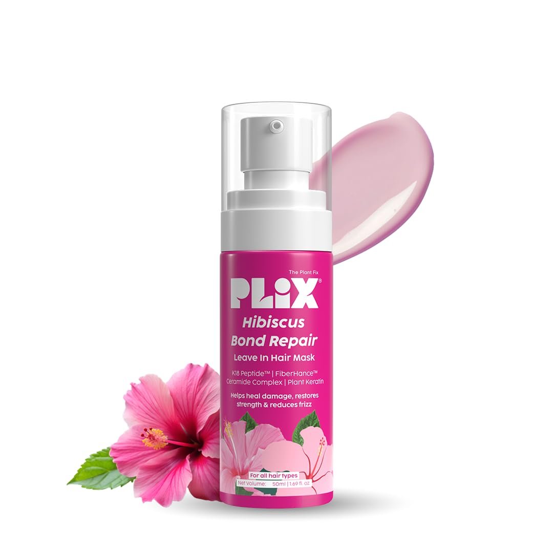 The Plant Fix Plix Hibiscus Bond Repair Leave-In Hair Mask | SH Oligopeptide  SH Oligopeptide 78 & FiberHance™ | Repairs Damage, Reduces Frizz & Strengthens Hair | Vegan & Sulfate-Free | 50g thumbnail