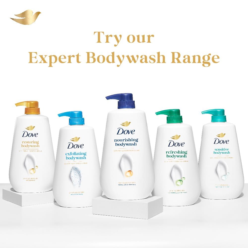 Dove Restoring Body Wash with Triple Hydration Serum for Soft, Hydrated Skin | Dove Body Wash with Jojoba Oil | Sulphate-Free Cleansers | 825 ML thumbnail