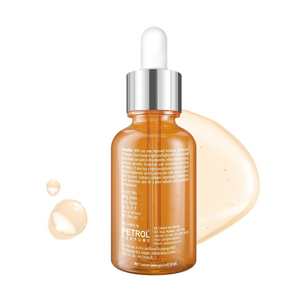 DR.RASHEL Beauty Elixirs Vitamin C Face Serum with Hyaluronic Acid, Skin Brightening, Hydrating & Anti-Aging Serum for Improved Skin Elasticity & Radiance, For Men & Women, 30ml thumbnail