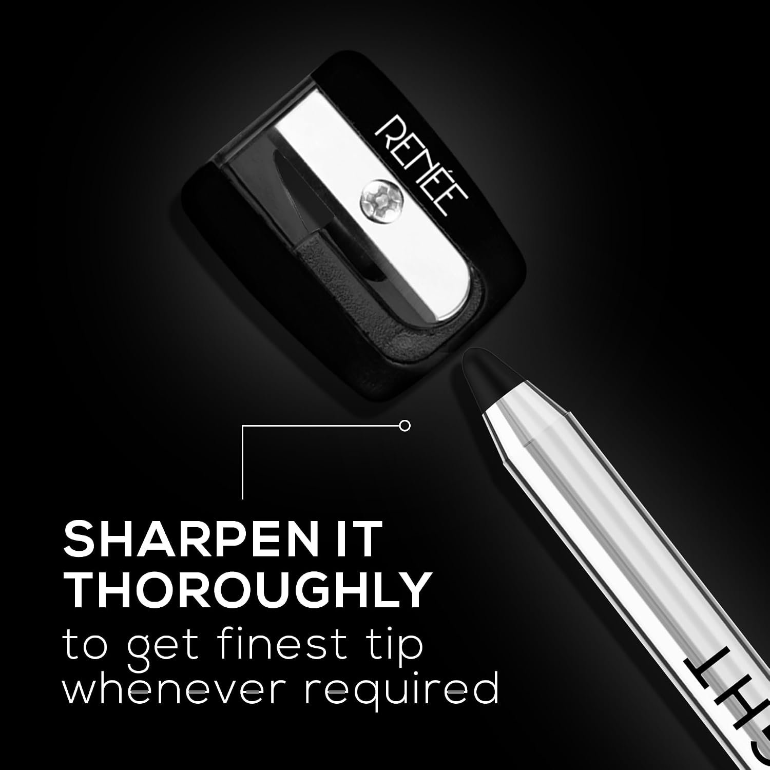 RENEE Midnight Kohl Kajal Pencil | Waterproof, Smudgeproof With Sharpener | 24 Hours Long Stay | Darkest Black | One Swipe Application | Vitamin E, Olive Oil and Castor Oil | Matte Finish thumbnail
