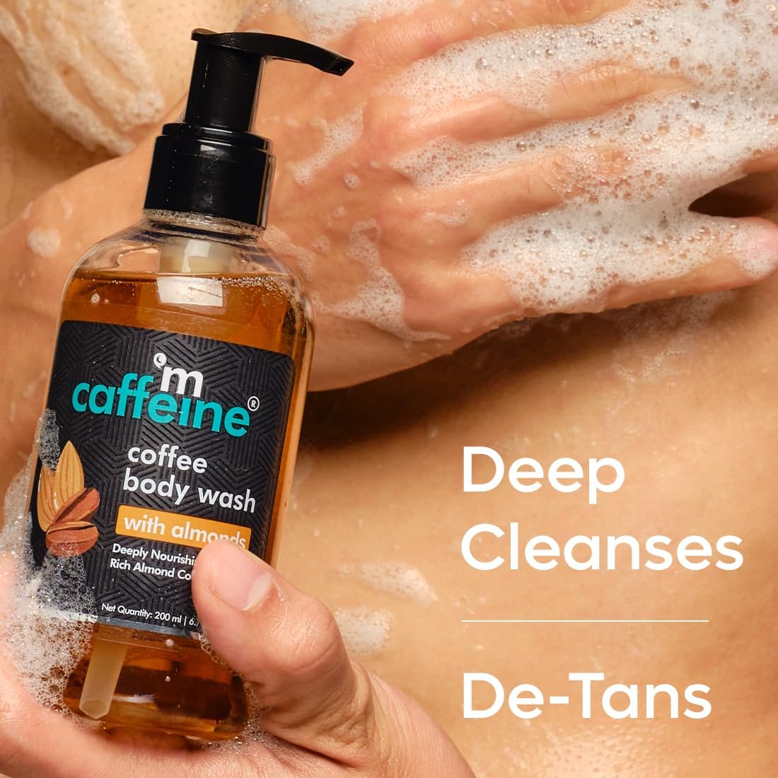mcaffeine Coffee Body Wash With Almonds | De-Tan & Deep Cleansing Shower Gel|Enriched With Vitamin E&In Energizing Nutty Almond Aroma|Shower Gel 200M thumbnail