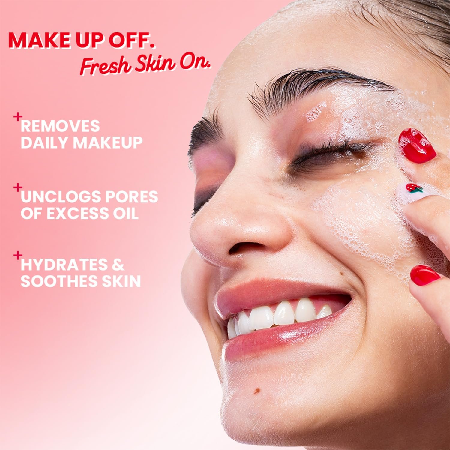 Dot & Key Strawberry Dew Micellar Face Wash, Cleanses Daily Makeup, Non-Drying & Soap-Free Formula 120ml thumbnail