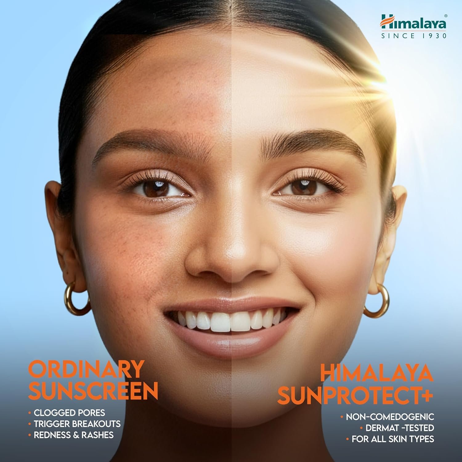 Himalaya Sun Protect+ Ultra Light Sunscreen | Crème Gel | 90% Natural Origin Ingredients | In vivo tested SPF 50 PA++++ | Dermatologically tested for all skin types | No white cast | 50g thumbnail