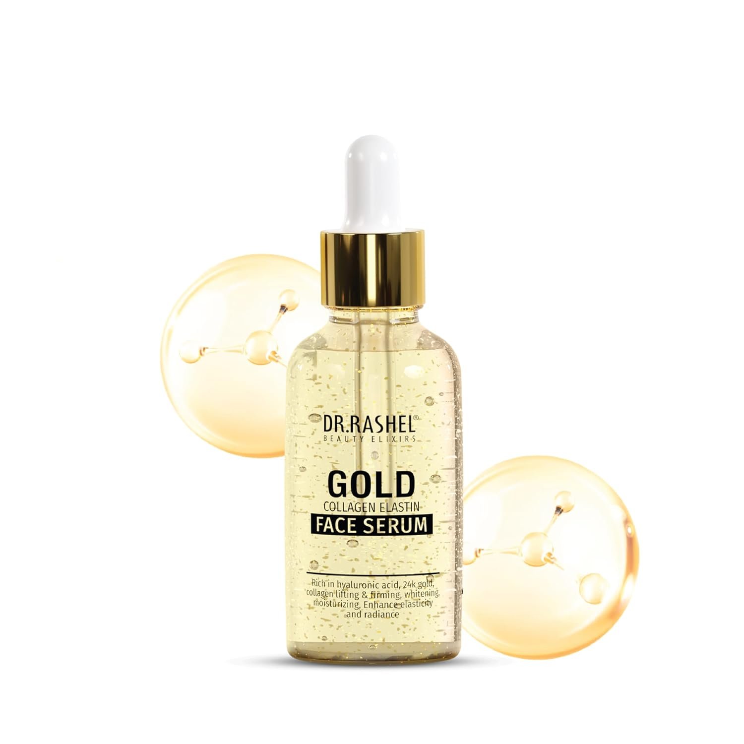 Dr.Rashel Gold Face Serum for Moisturizing & Glowing Skin | Fighting against Aging, Sun Damage, Dark Spots | 30ml thumbnail