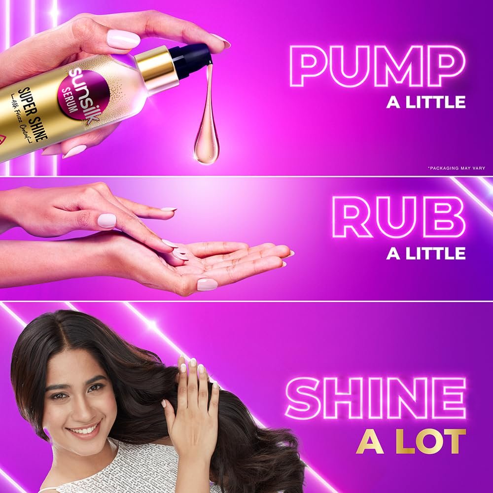 Sunsilk Super Shine Hair Serum For Dry frizzy Hair with Vitamin E Nourishment, 48 hour frizz free, non-sticky, 45ml thumbnail